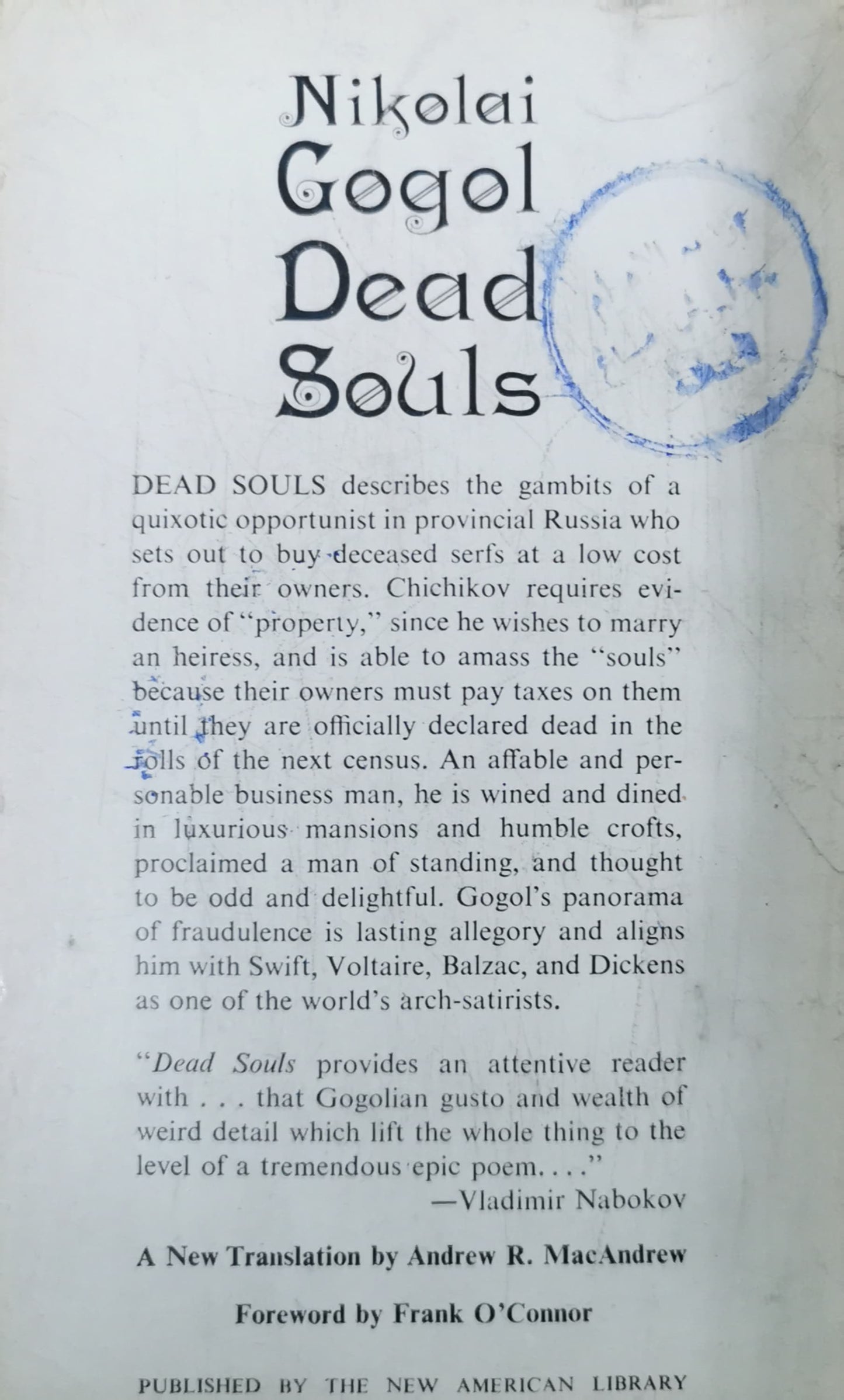 Dead Souls Novel by Nikolai Gogol