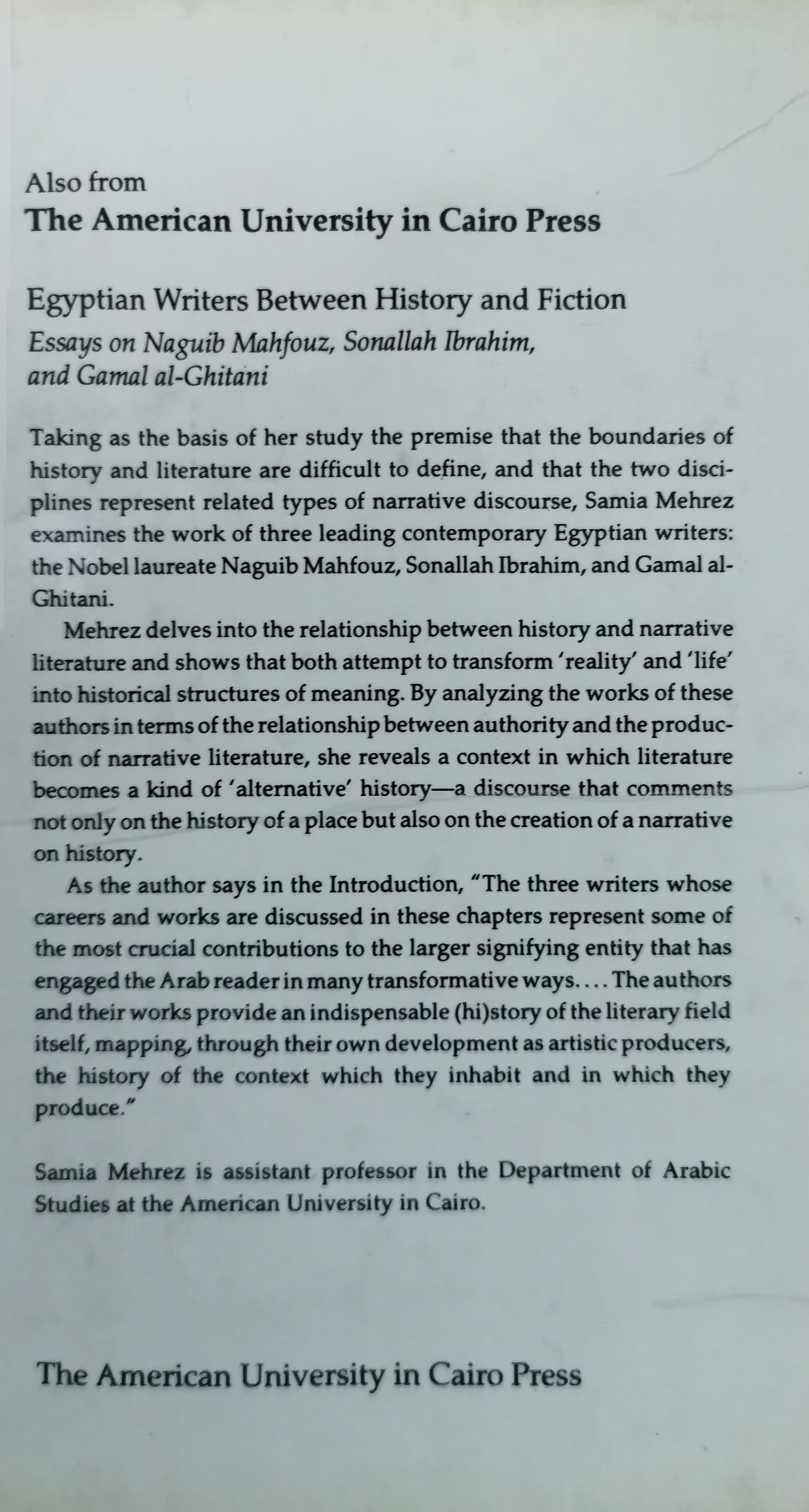 Gender Writing/Writing Gender: The Representation of Women in a Selection of Modern Egyptian Literature Hardcover – January 1, 1994 by Nadje Sadig Al-Ali (Author)