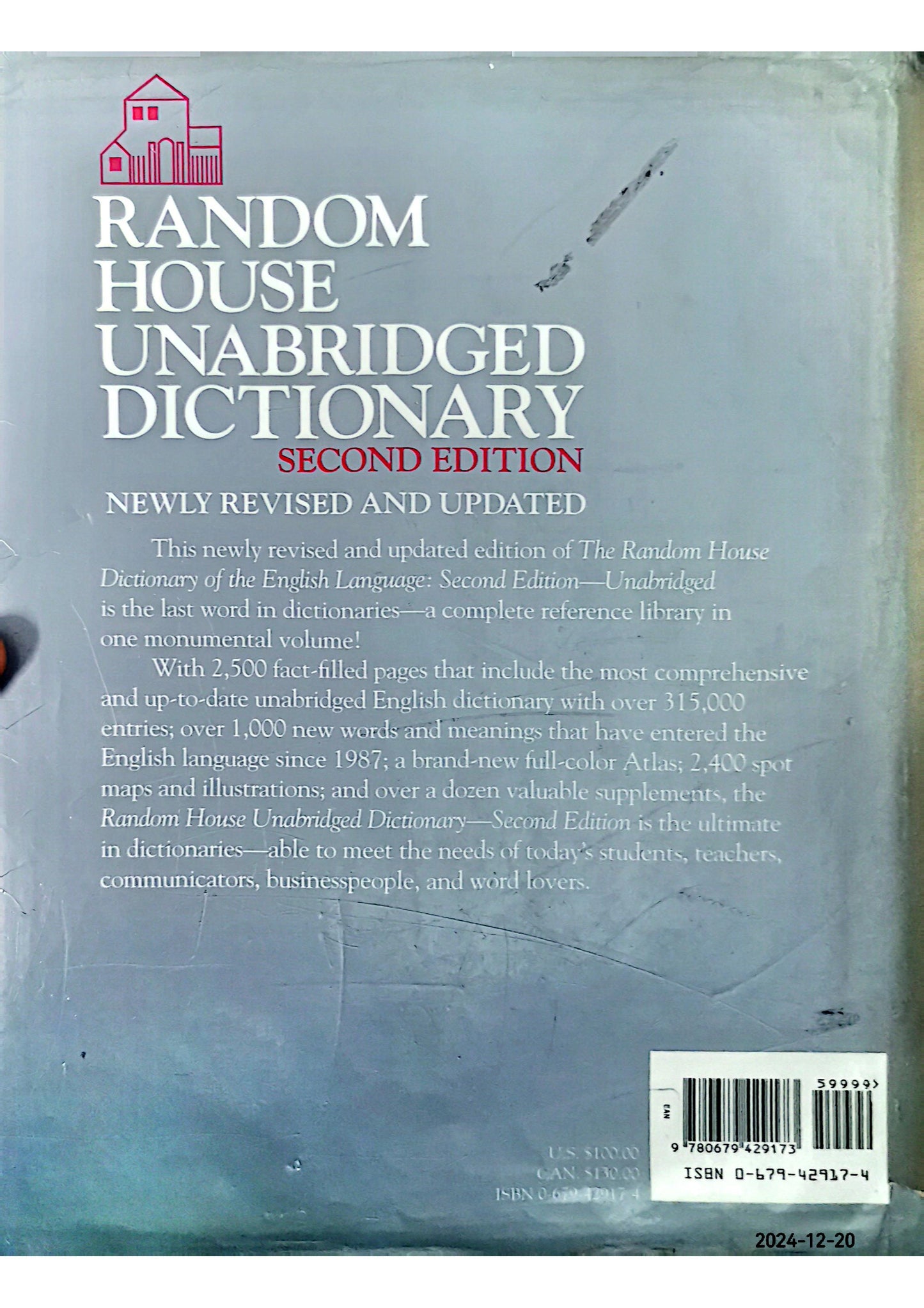 Random House Unabridged Dictionary Revised Edition by Random House (Author)