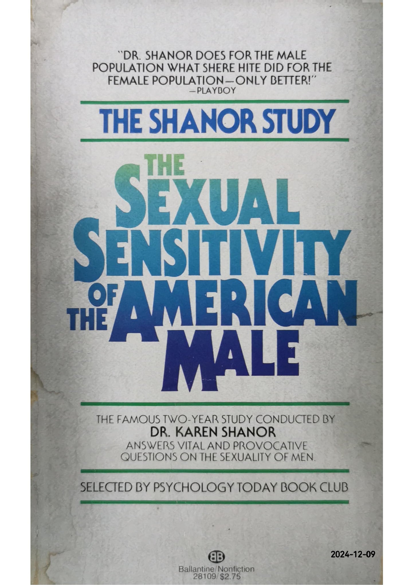 Sexual Sensitivity of the American Male Mass Market Paperback – July 12, 1979 by Phd. Karen Shanor (Author)