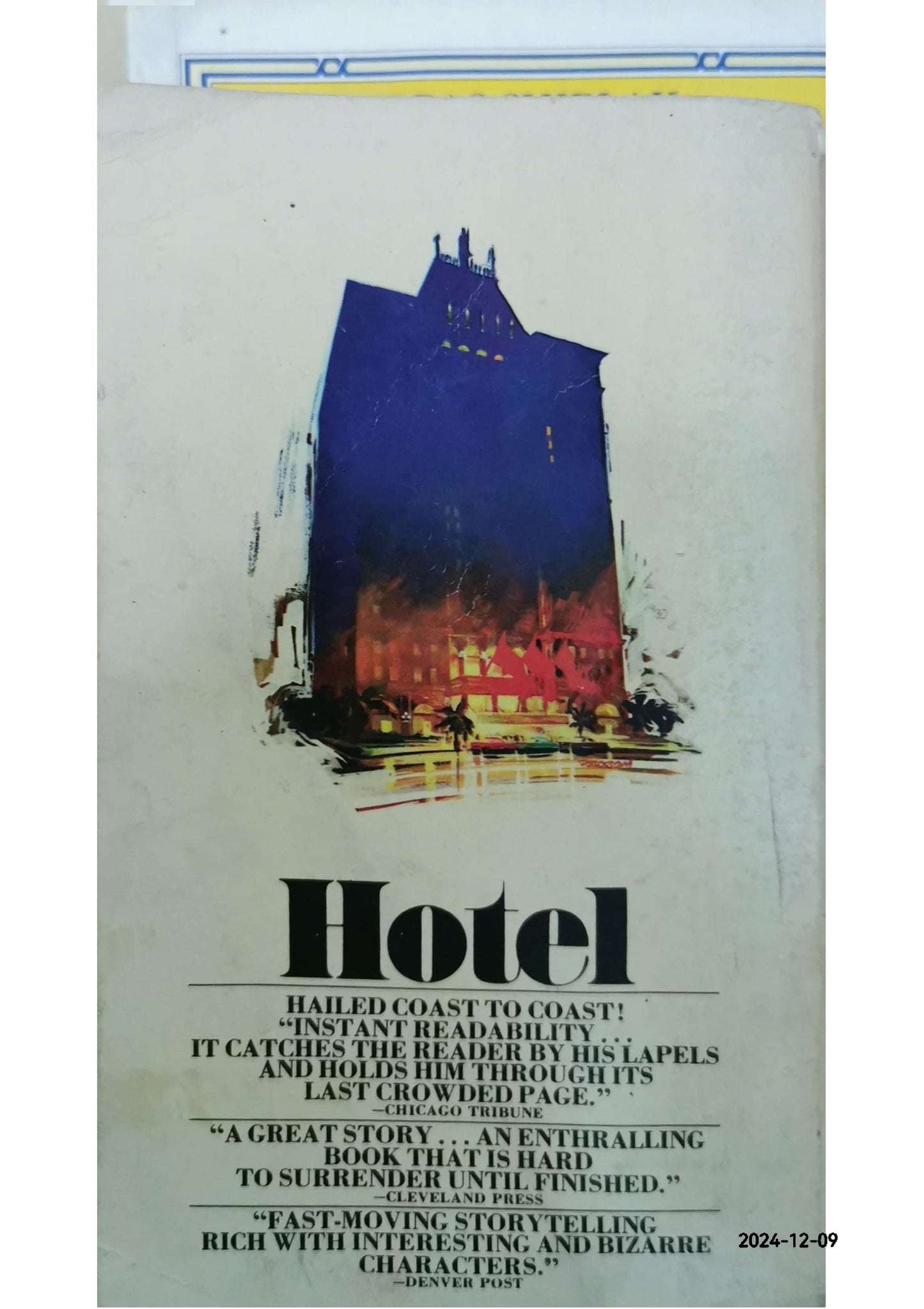 Hotel Novel by Arthur Hailey