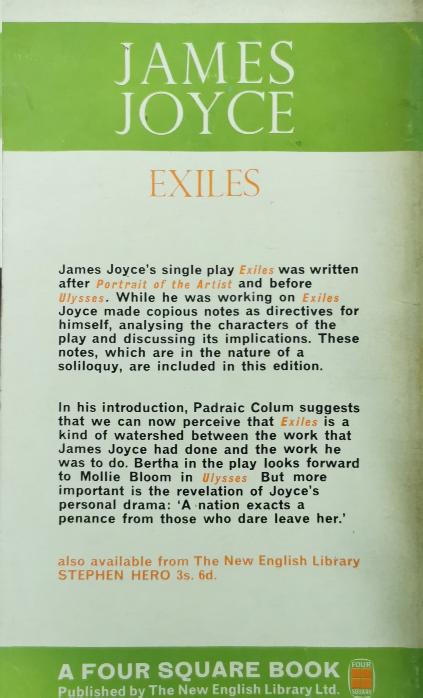 Exiles Play by James Joyce