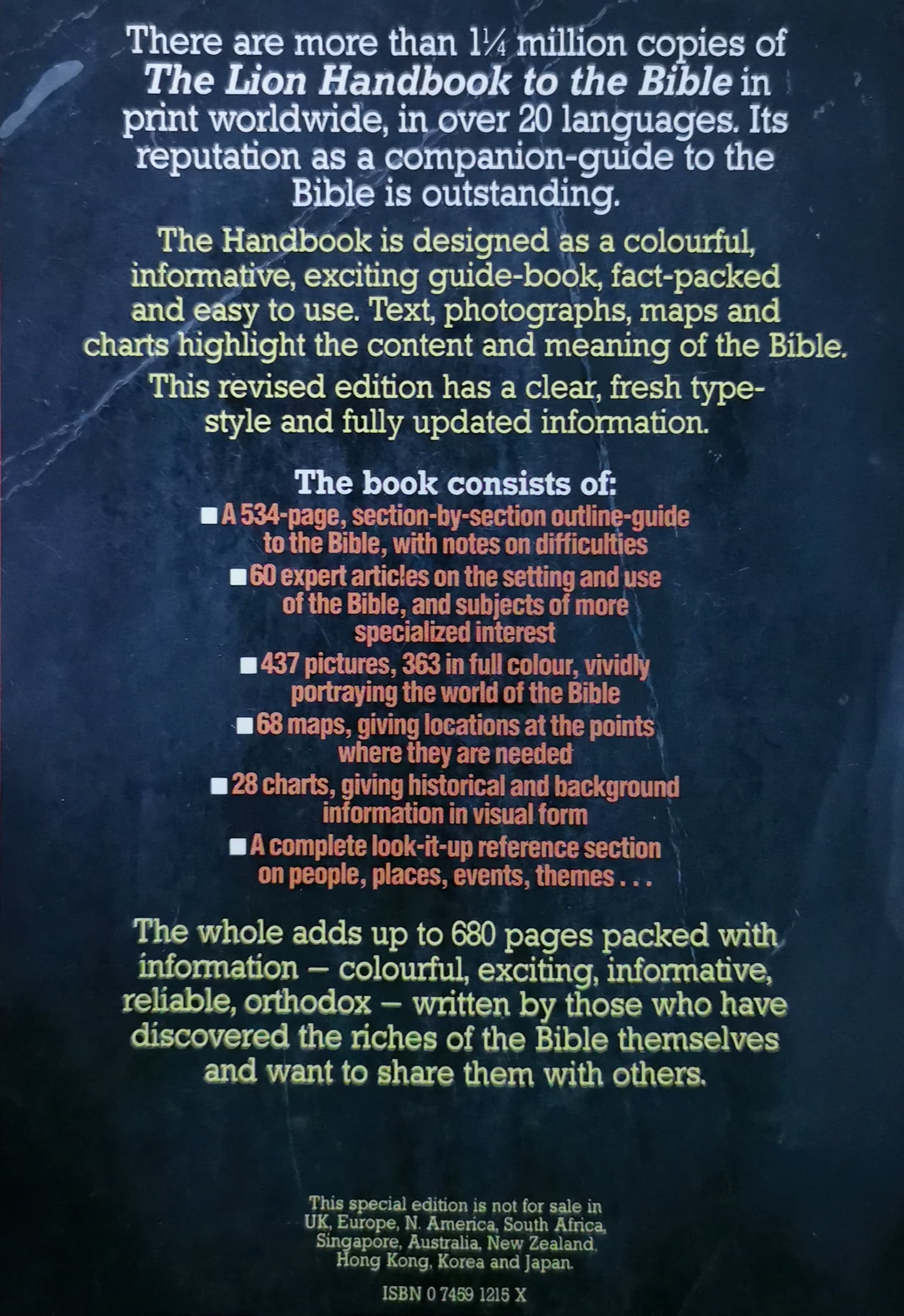 The Lion Handbook to the Bible (Lion Handbooks) Paperback –special colour guide edition by Pat Alexander (Author), David Alexander (Author)