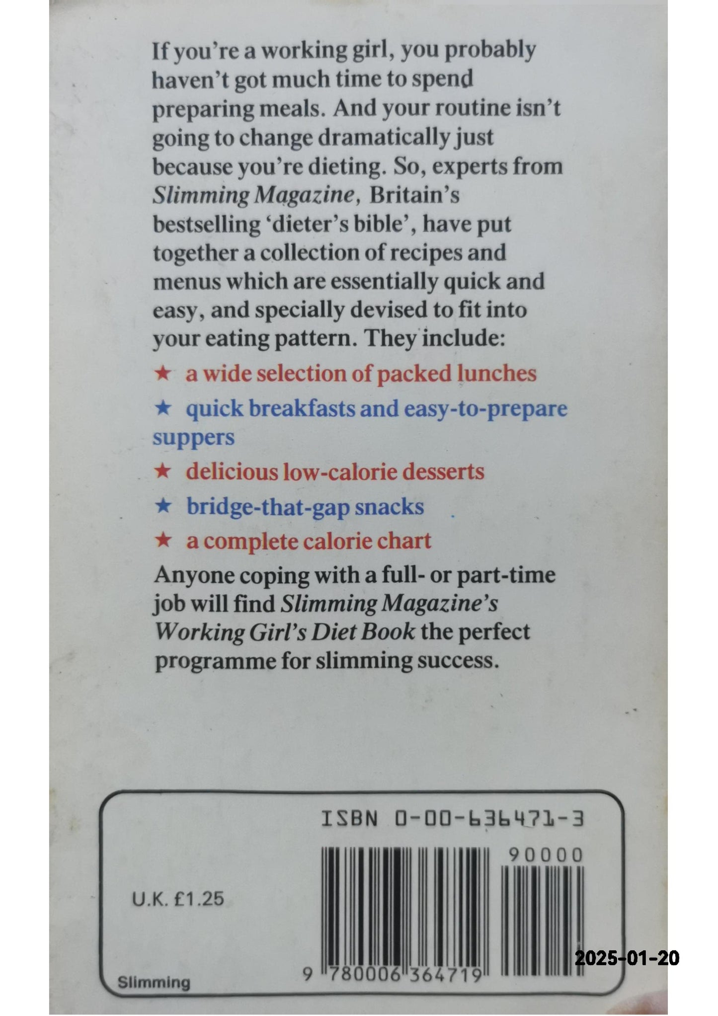 "Slimming Magazine" Working Girl's Diet Book Paperback – January 1, 1983 by Sybil McGuiness, Glynis & Greatbatch (Author)