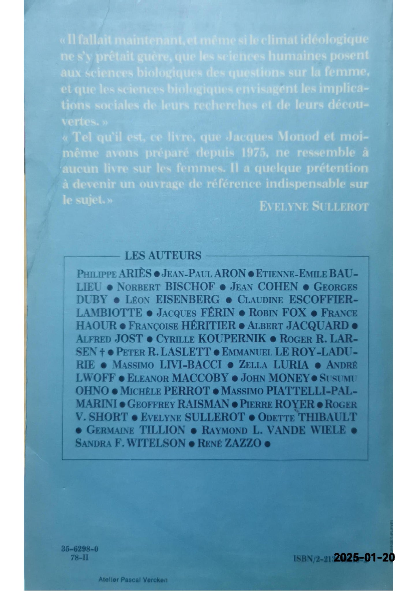 Le fait féminin - Qu'est-ce qu'une femme? Broché – 1 janvier 1978 de Sullerot evelyne (sous la direction de) (Auteur)