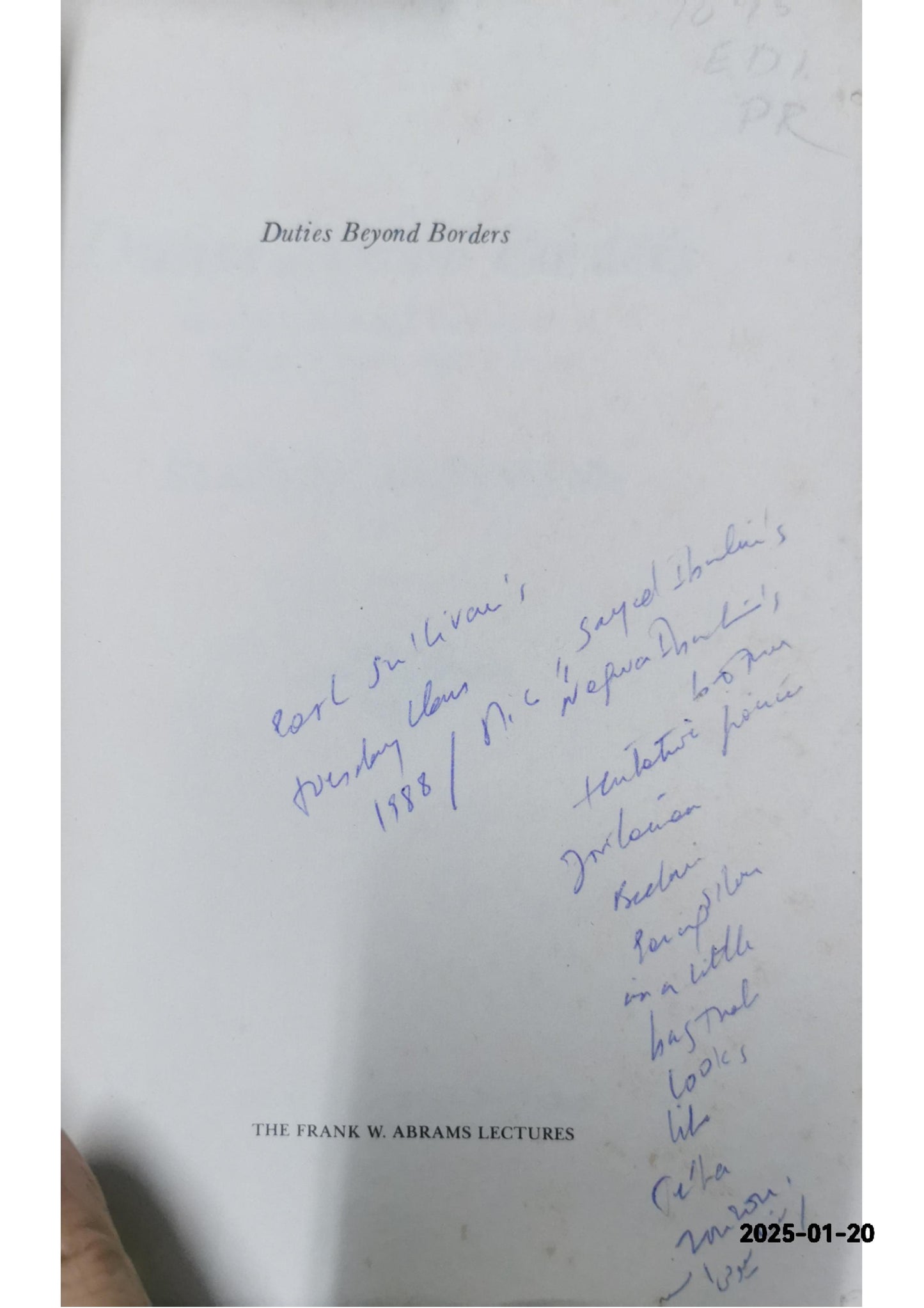 Duties Beyond Borders: On the Limits and Possibilities of Ethical International Politics (Contemporary Issues in the Middle East) Paperback – April 1, 1981 by Stanley Hoffmann (Author)