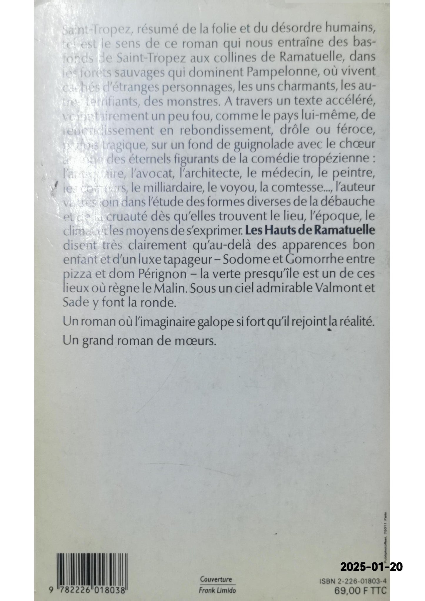 Les Hauts De Ramatuelle Broché – 1 janvier 1984 de Parturier (Auteur)