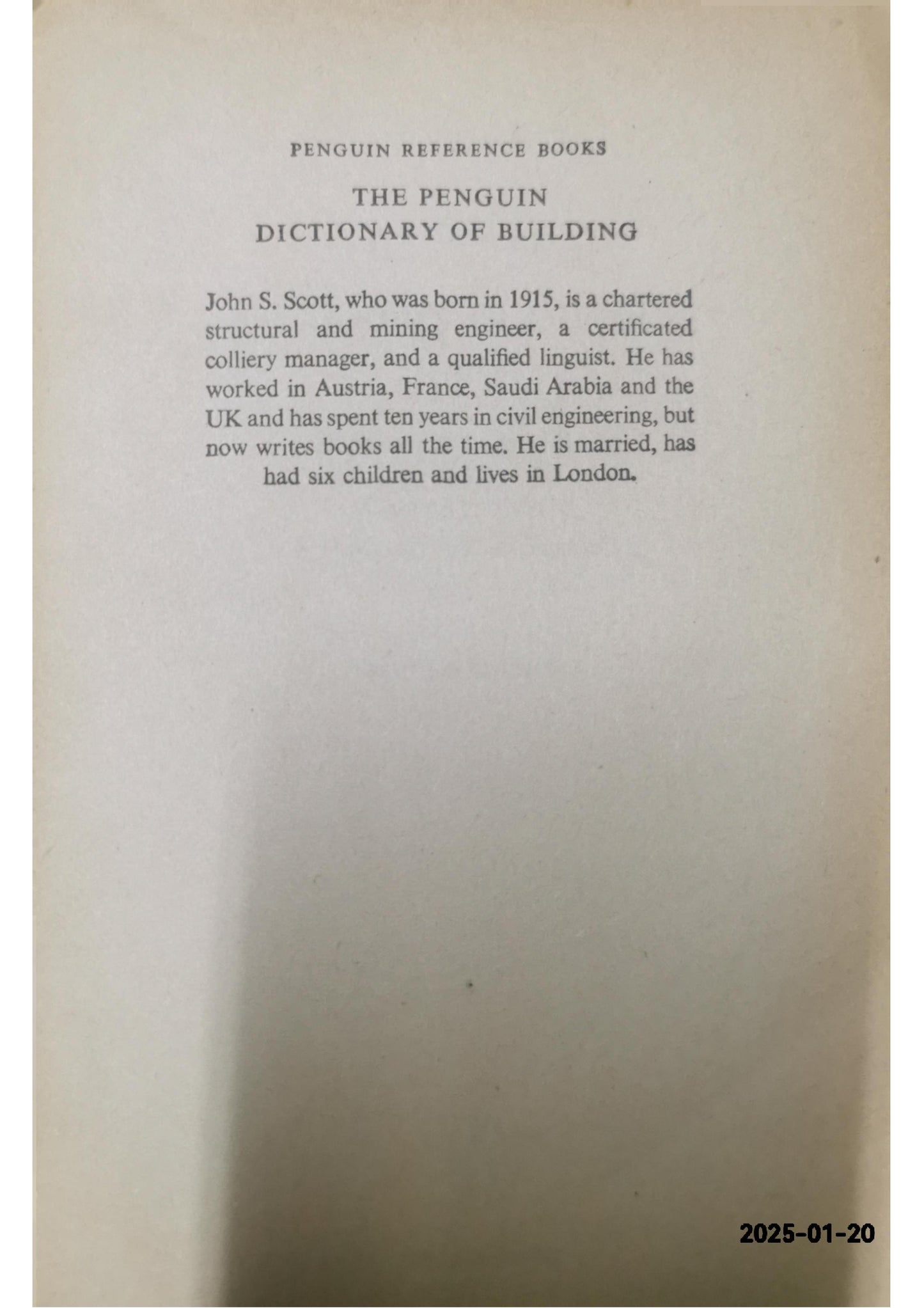 Dictionary of Building, The Penguin: Revised Edition (Penguin Reference) Paperback – November 4, 1986 by John S. Scott (Author)