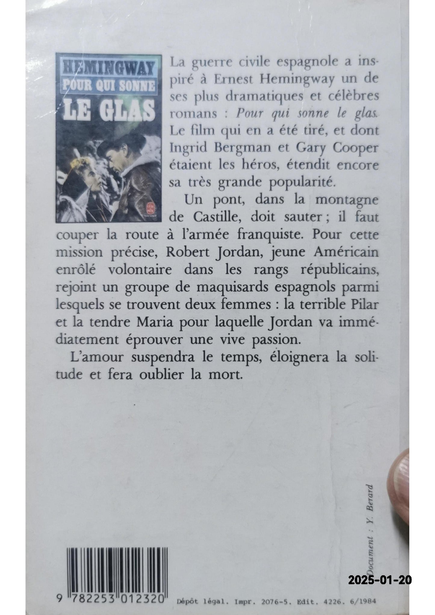 Pour qui sonne le Glas Broché – 1 septembre 1971 de Ernest Hemingway (Auteur)