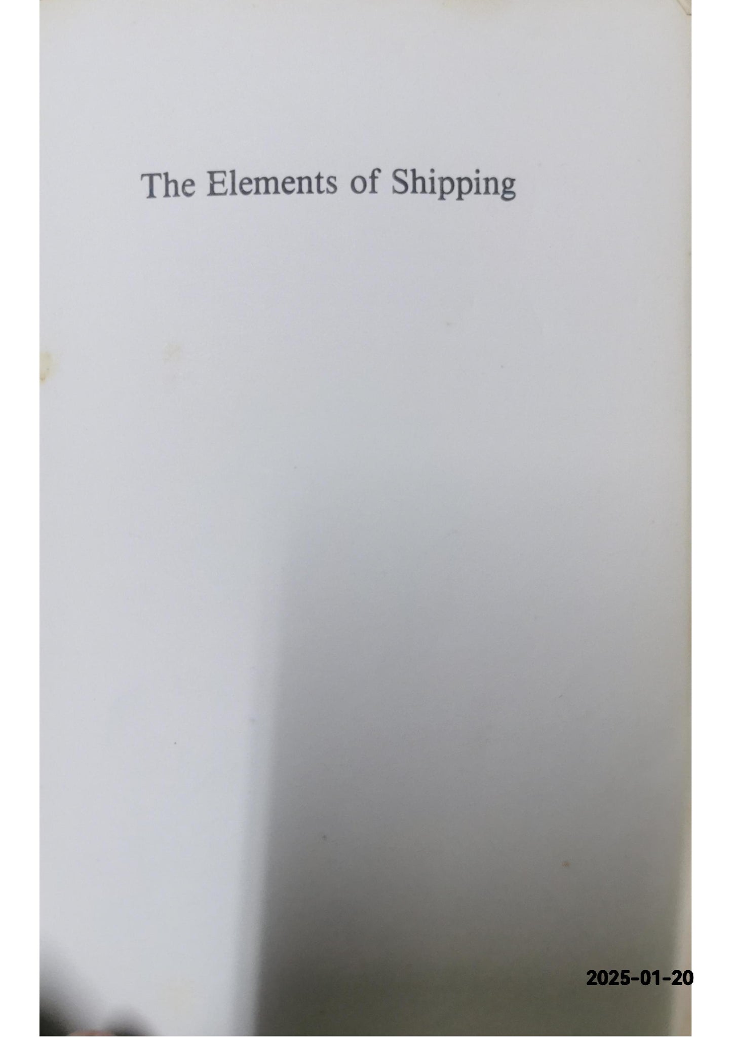 Elements of Shipping 8th Edition by Alan Edward Branch (Author)