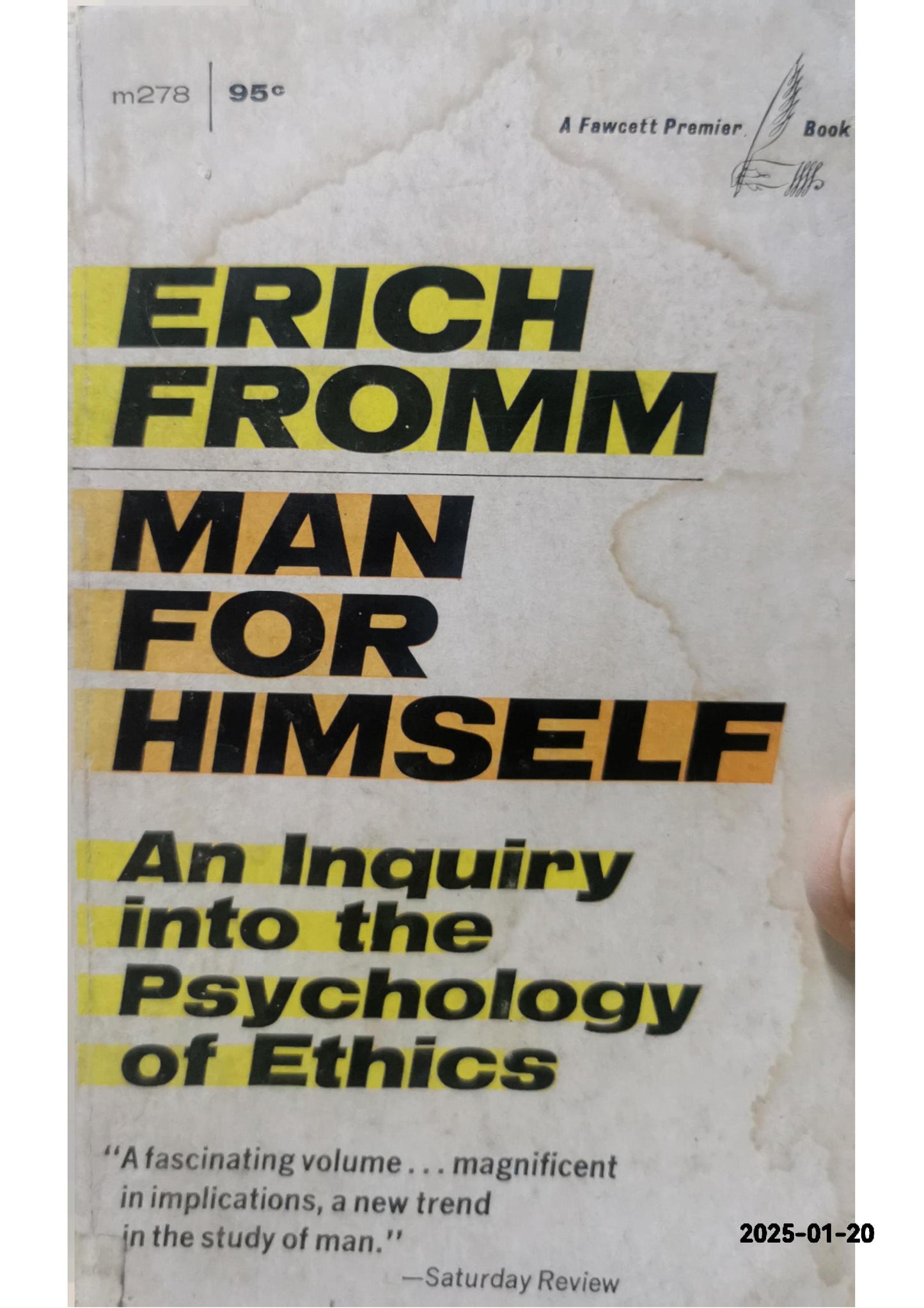 MAN FOR HIMSELF By Erich Fromm