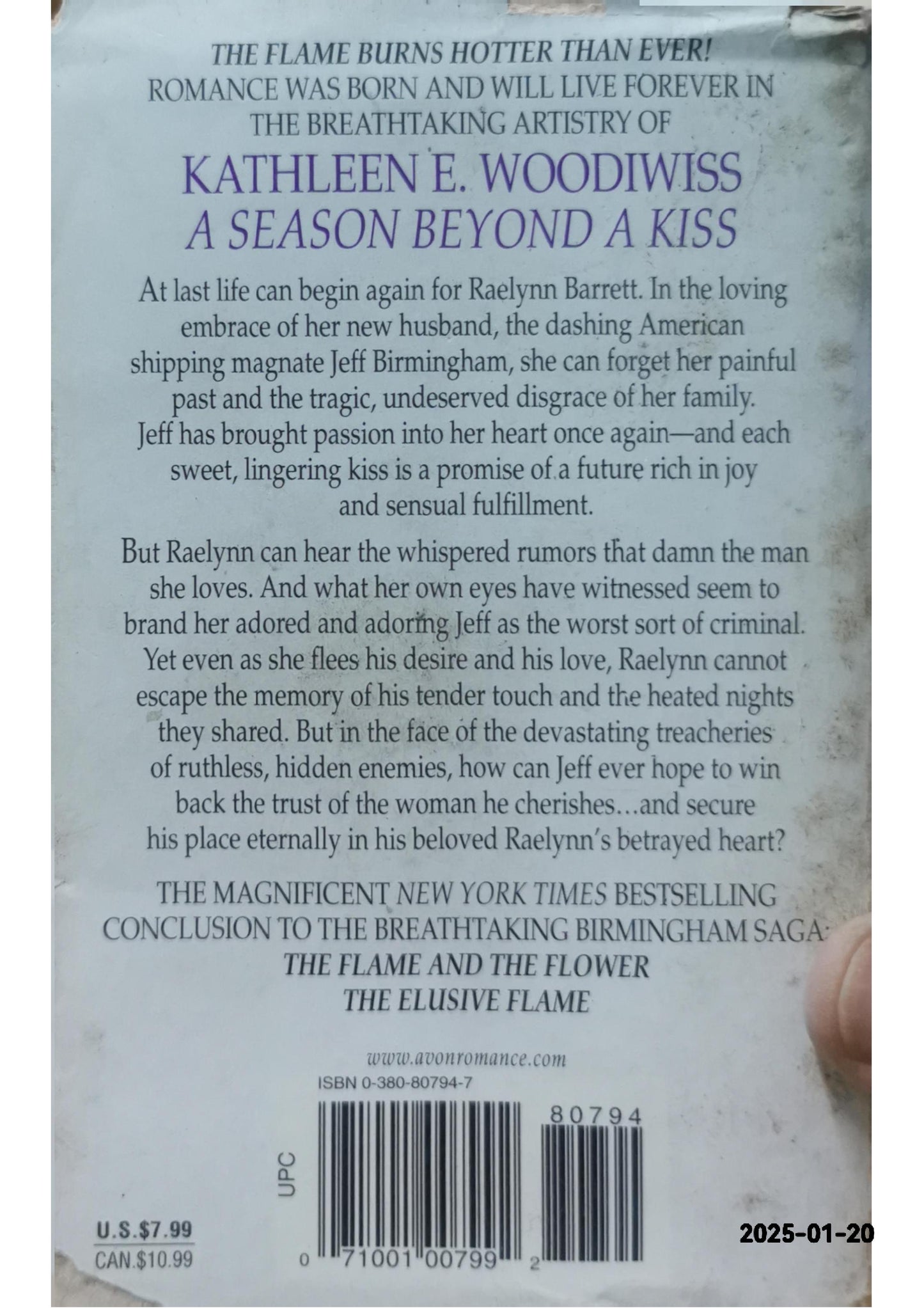 A Season Beyond a Kiss Book by Kathleen E. Woodiwiss