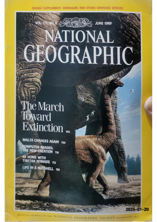 National Geographic June 1989 The March Towards Extinction Single Issue Magazine