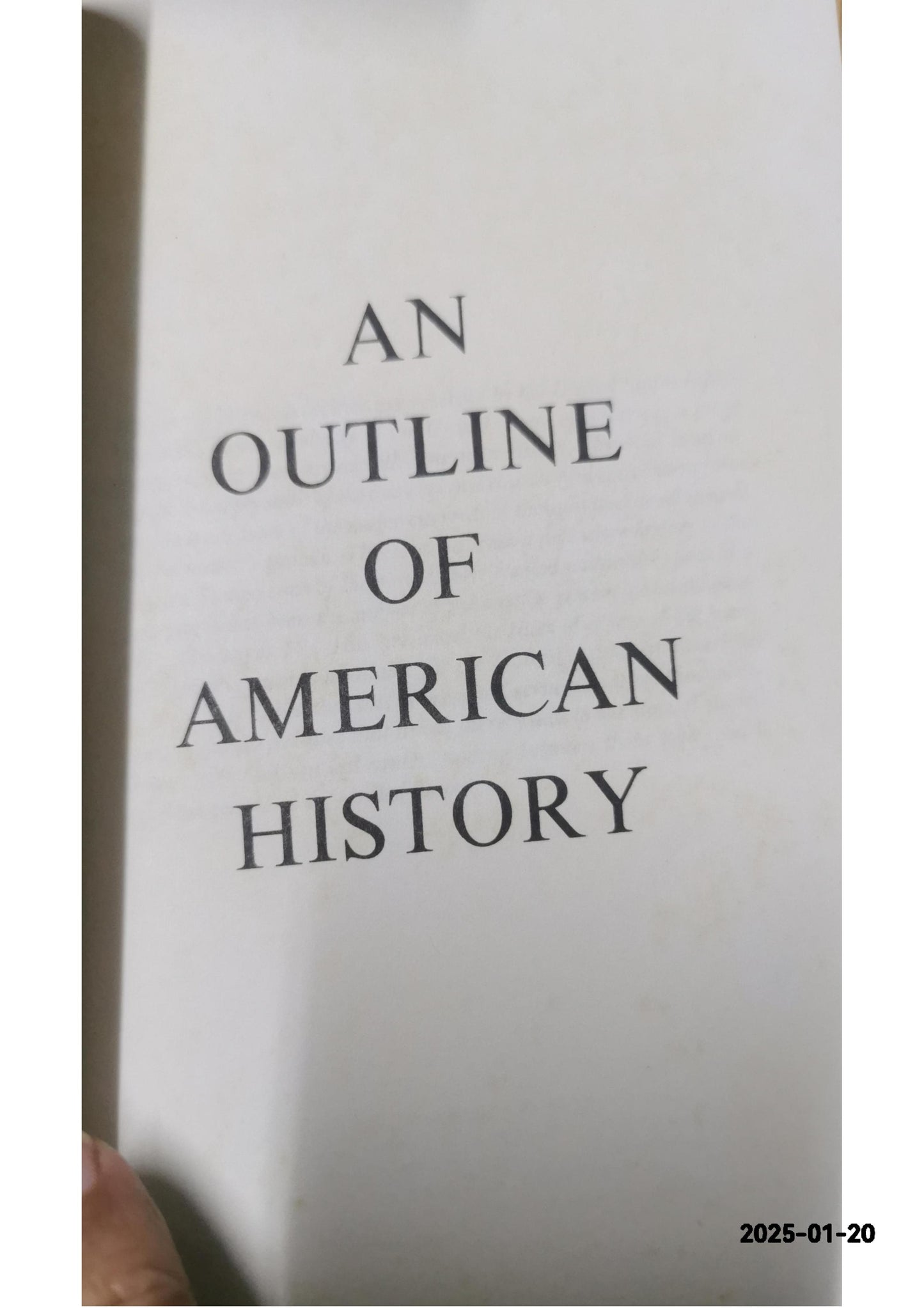 An Outline of American History  Frances Whitney ,  Nathan Glick