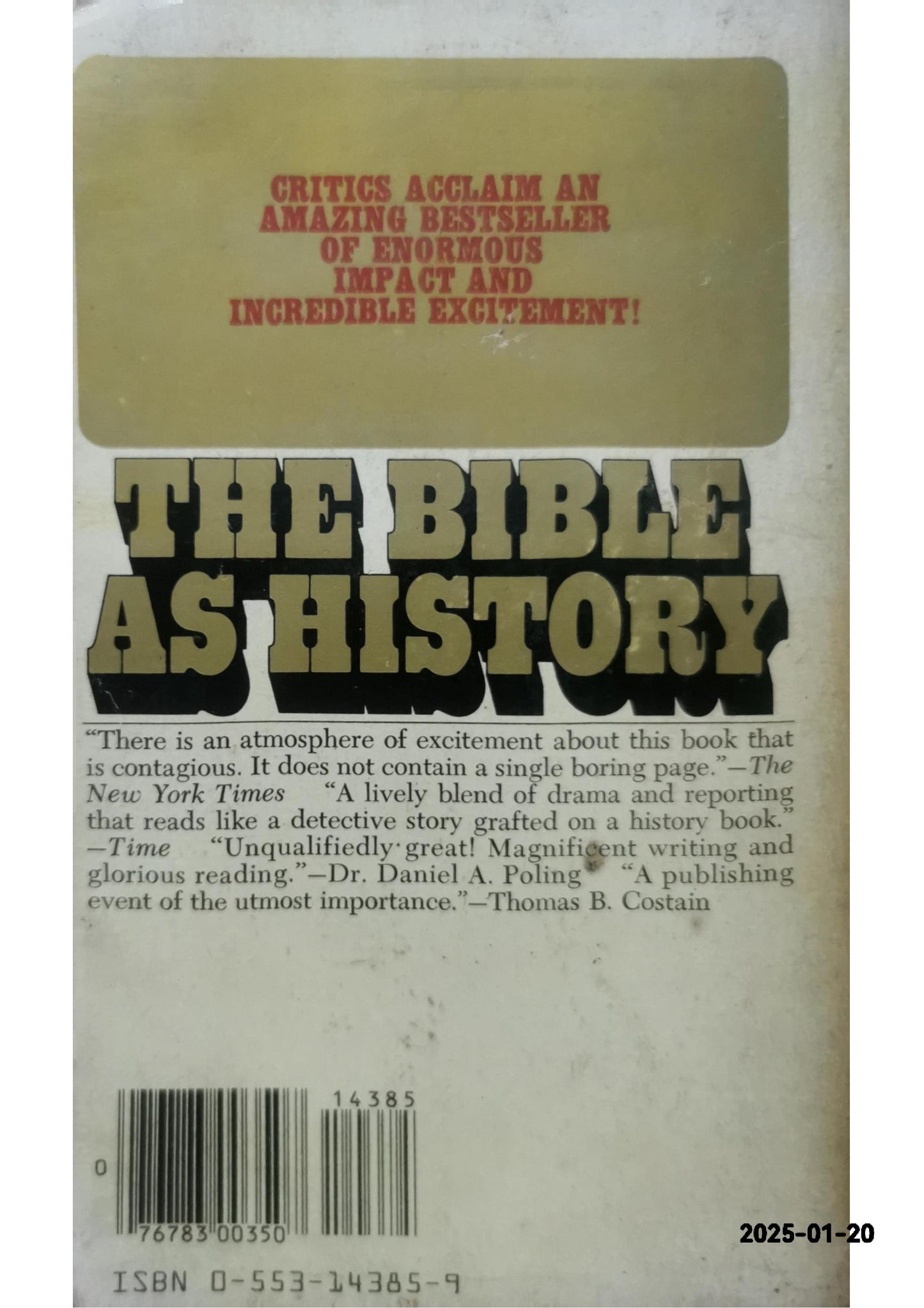 The Bible as History Paperback – November 1, 1983 by Werner Keller (Author)