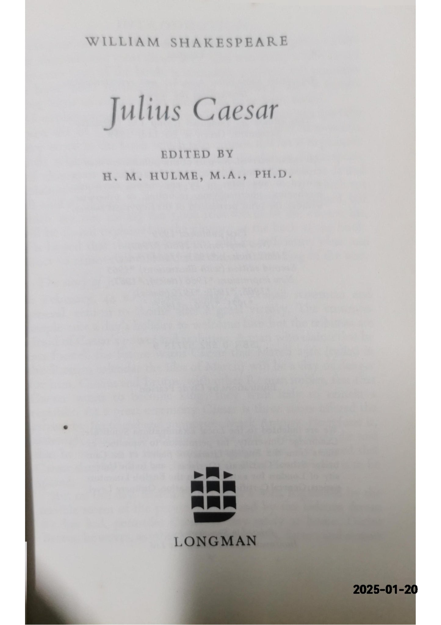 Julius Caesar (New Swan Shakespeare Series) Paperback – January 1, 1986 by William Shakespeare (Author), H. M. Hulme (Author)