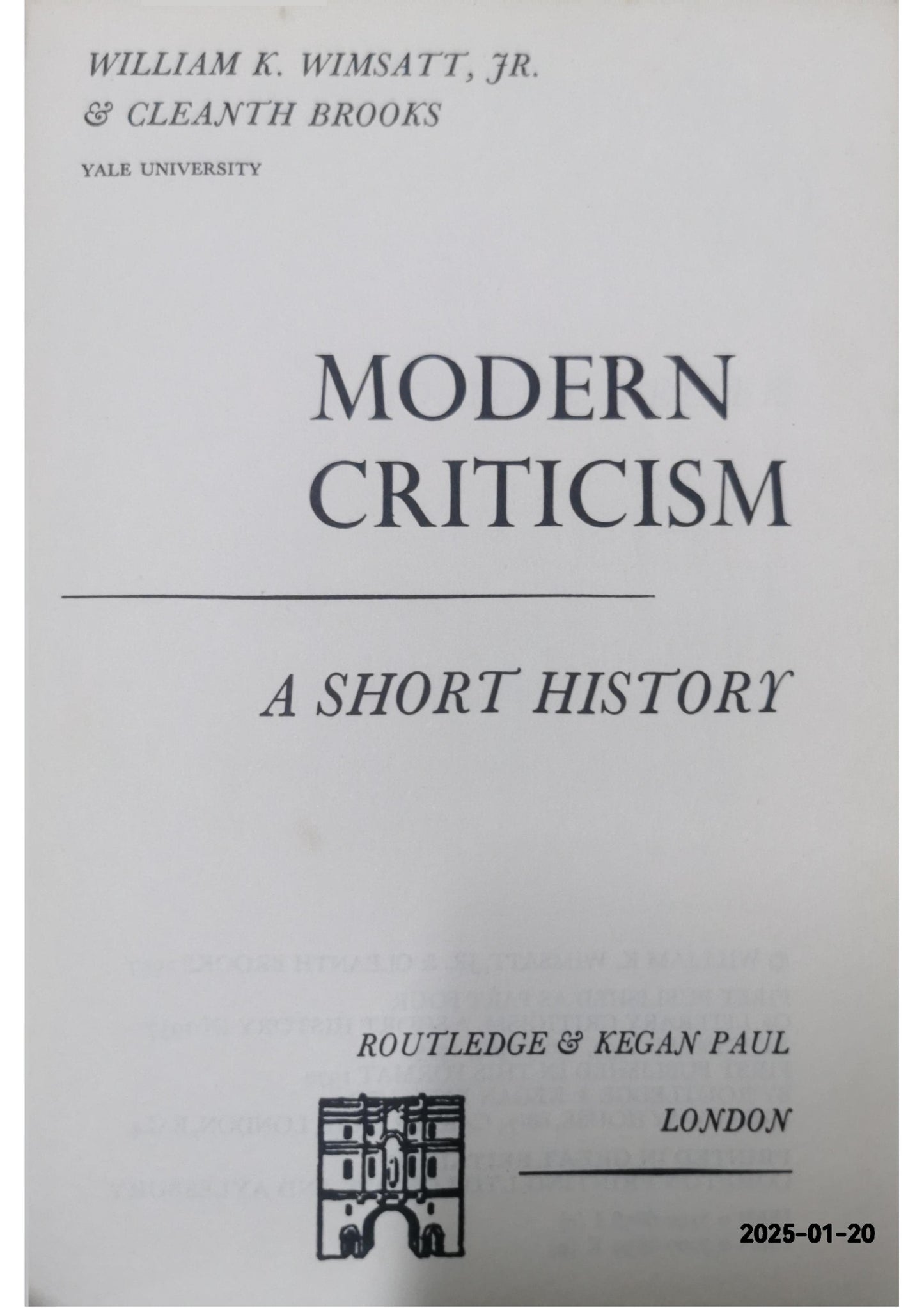 Literary Criticism A Short History (Pb 1957) Paperback – January 1, 2017 by WIMSATT (Author)