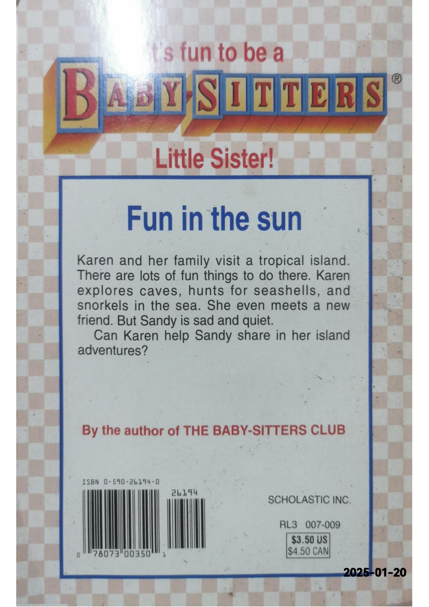 Karen's Island Adventure (Baby-Sitters Little Sister, No. 71) Paperback – March 1, 1996 by Ann M. Martin (Author)