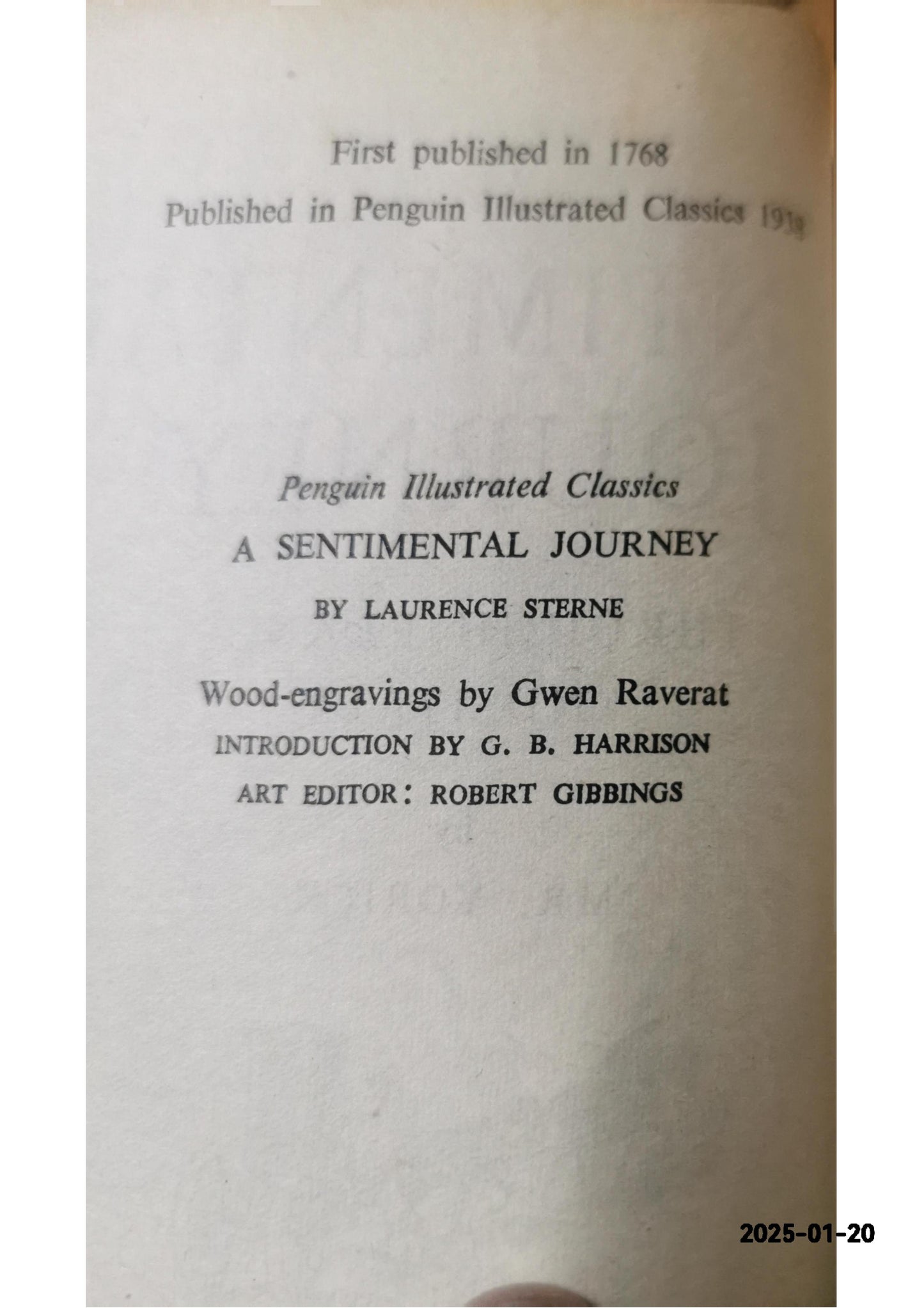 A Sentimental Journey (Penguin Classics) Paperback – March 26, 2002 by Laurence Sterne (Author)