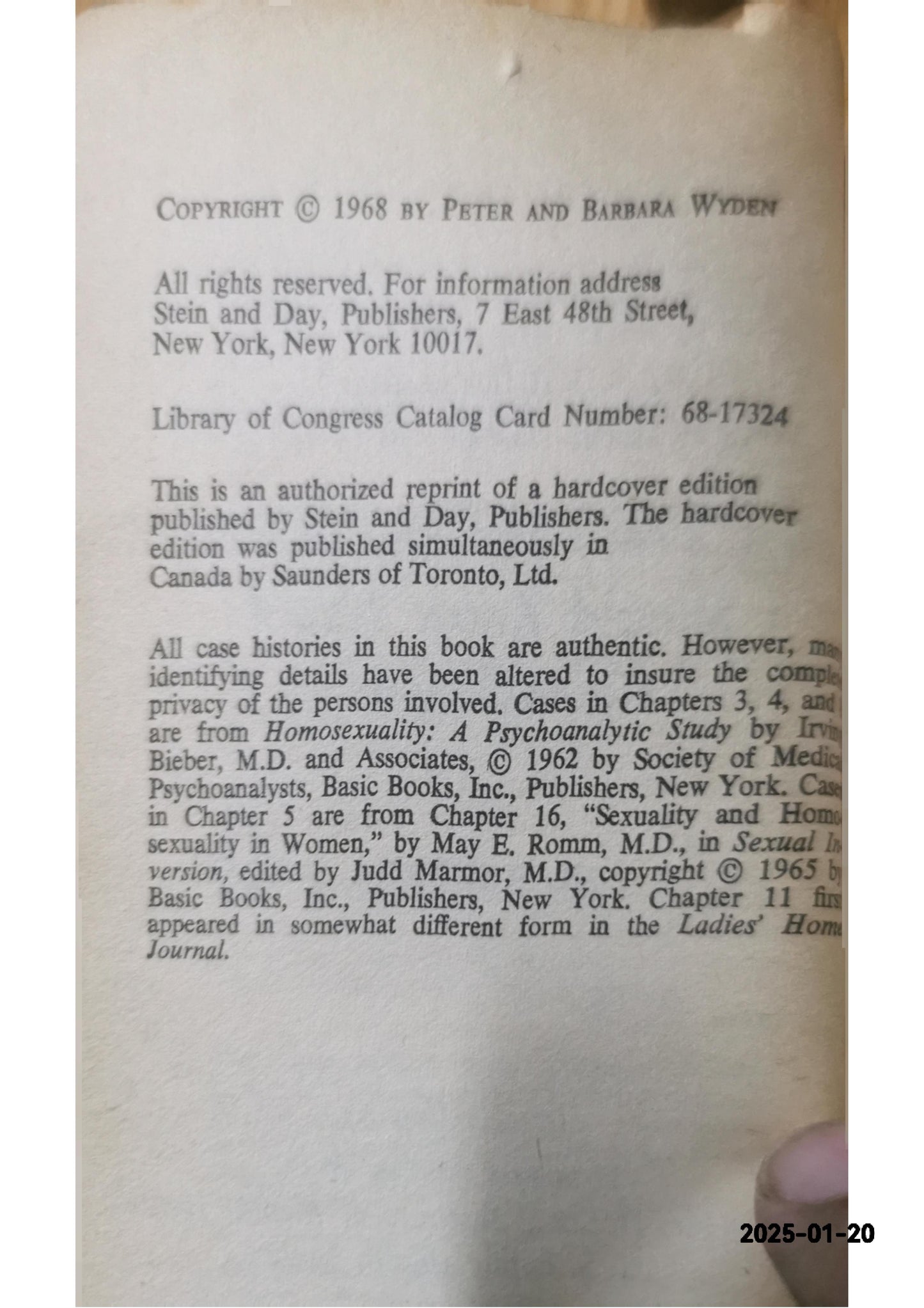 Growing Up Straight: What Every Thoughtful Parent Should Know About Homosexuality Mass Market Paperback – January 1, 1968 by Peter and Barbara Wyden (Author)