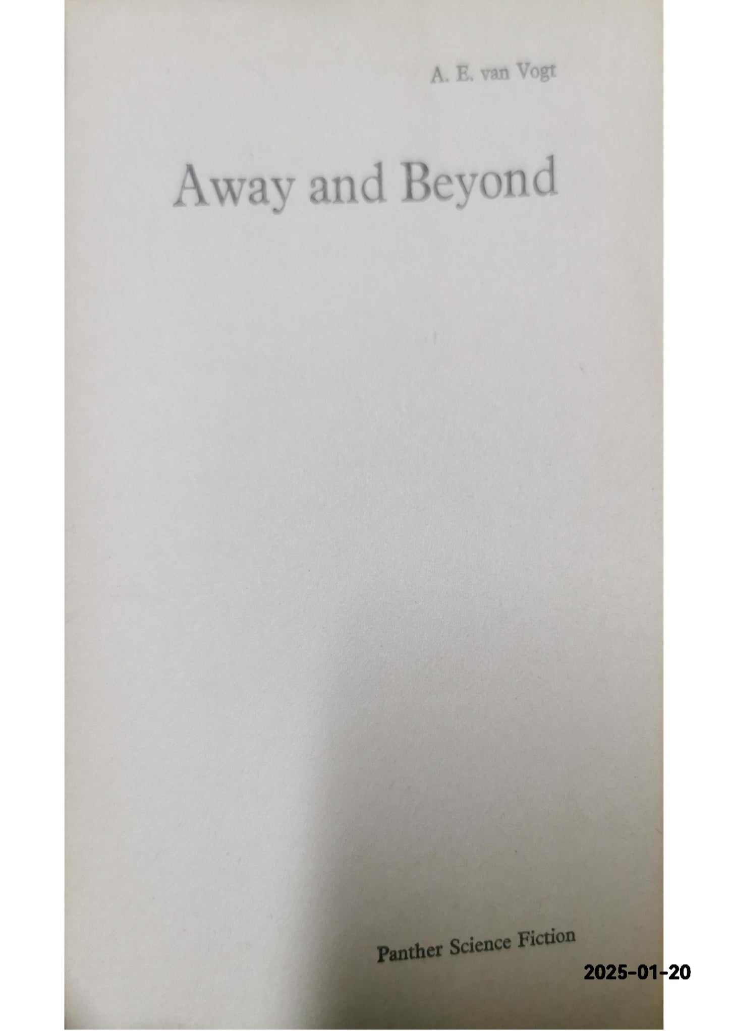 Away and Beyond Paperback – Import, January 1, 1973 by AE. van. Vogt (Author)