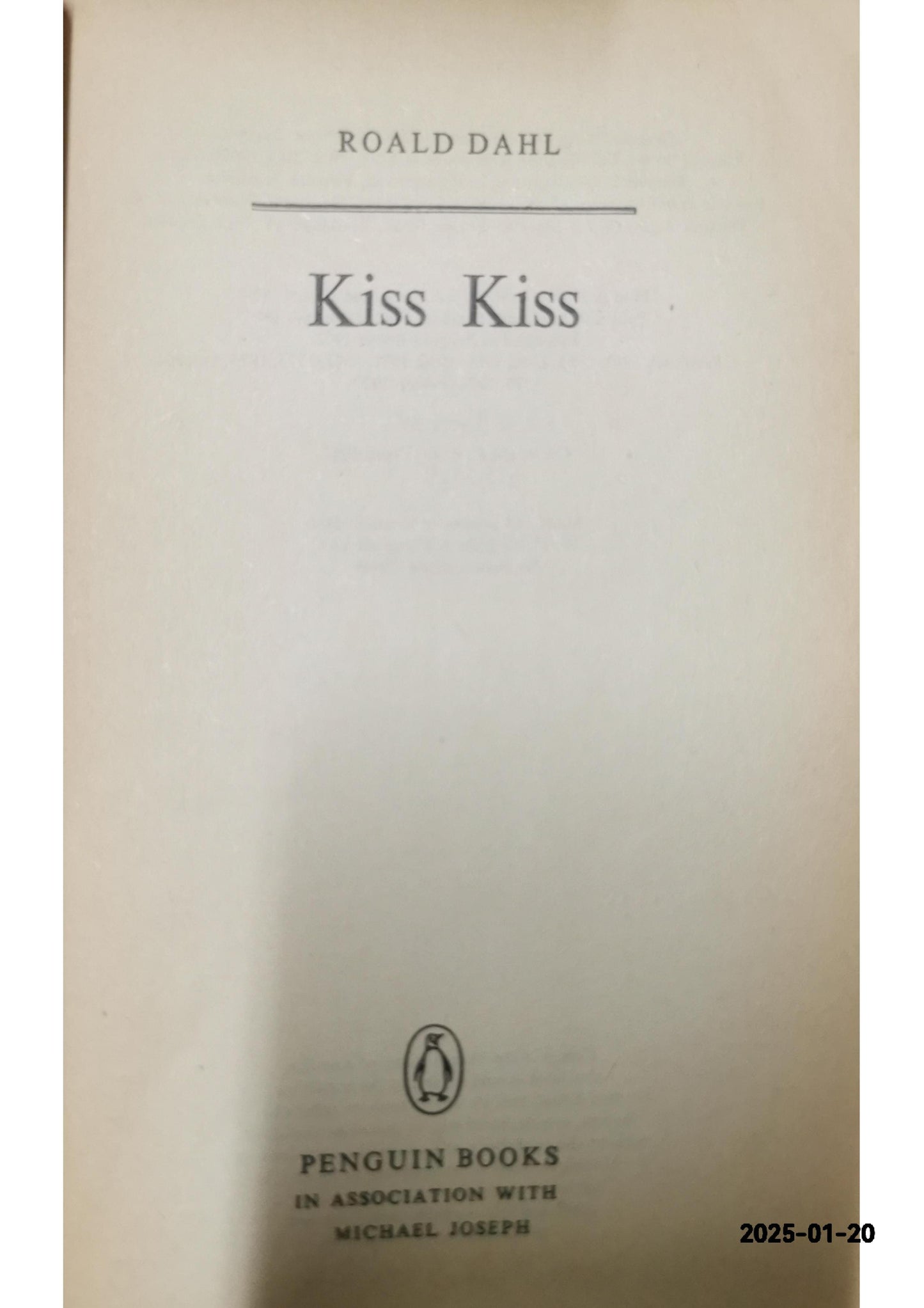 Kiss Kiss Book by Roald Dahl