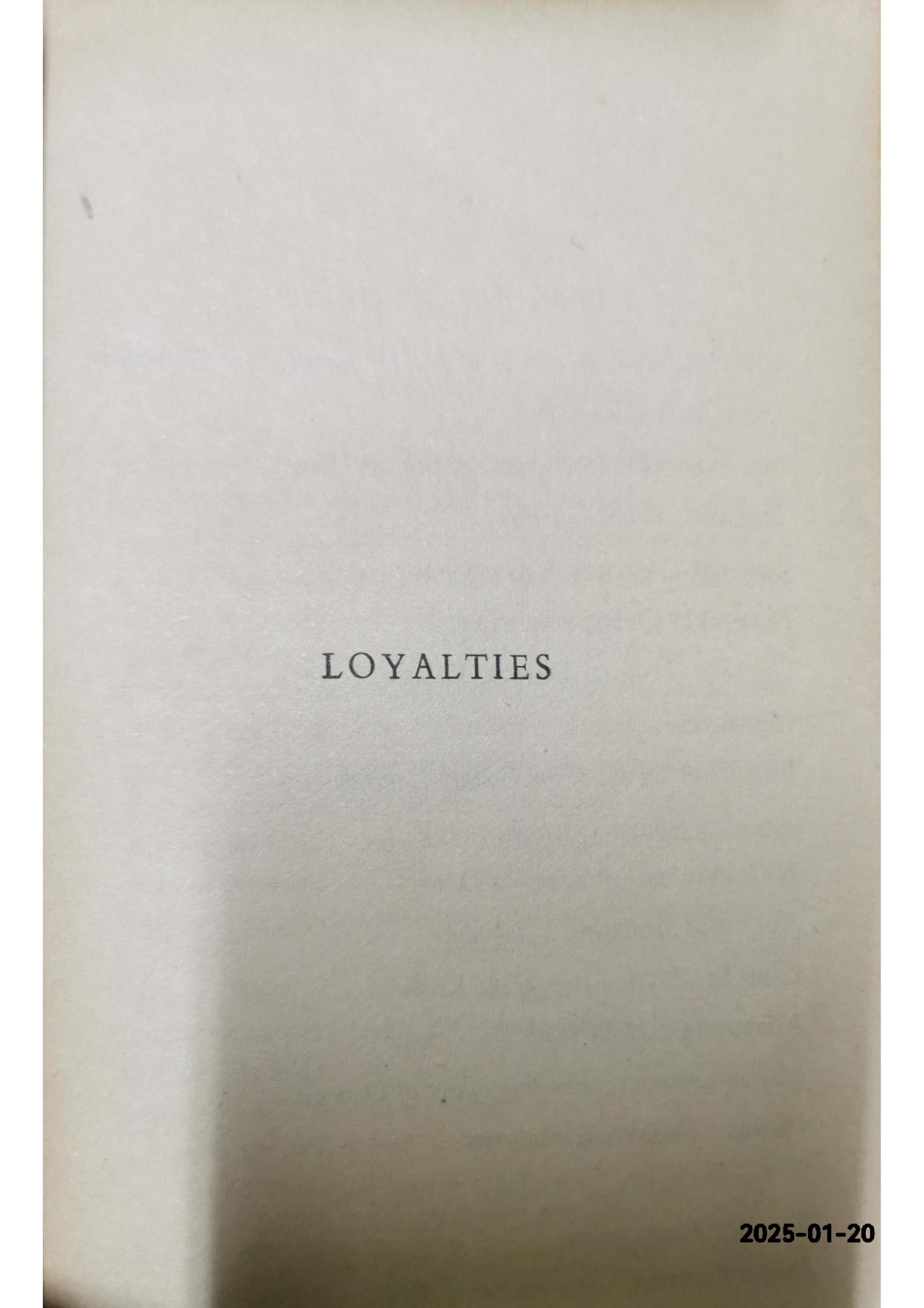 Loyalties Play by John Galsworthy