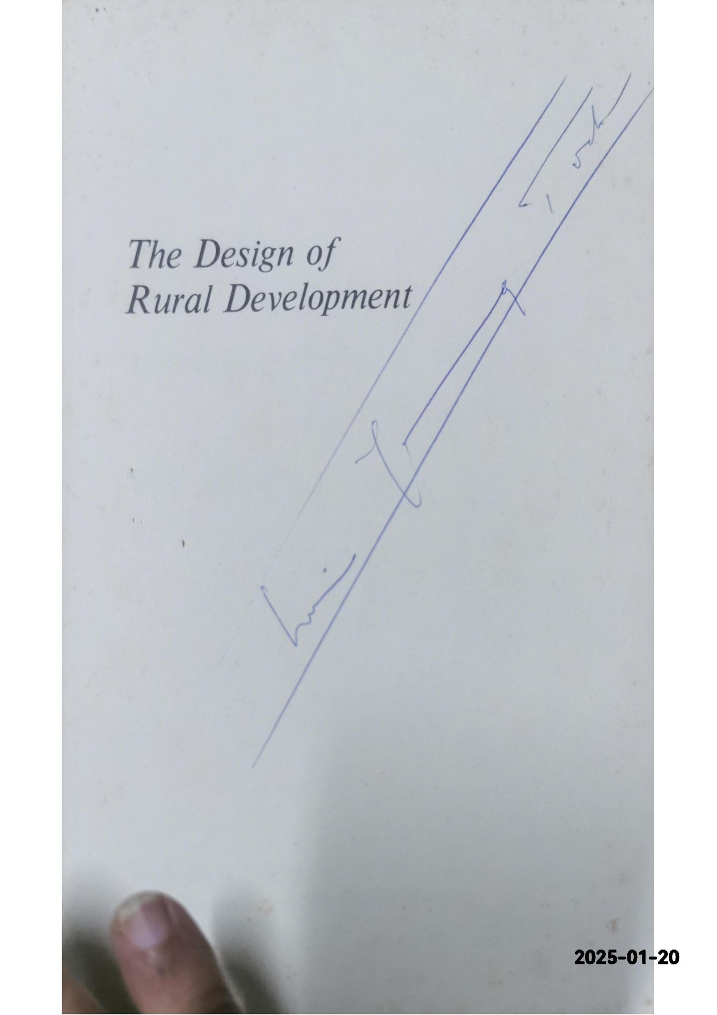 The design of rural development Book by Uma J. Lele