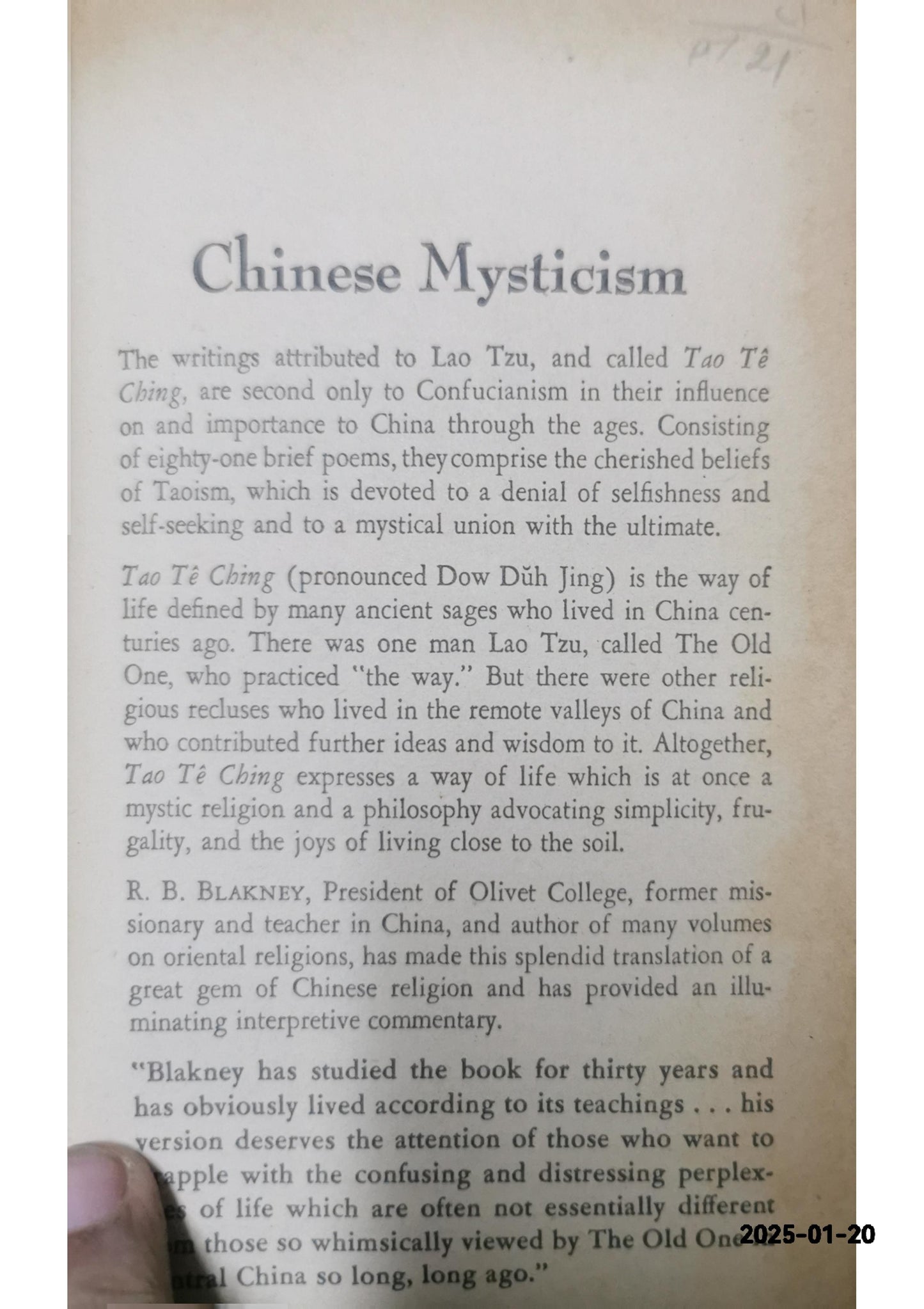 The Way of Life Lao Tzu: Tao Te Ching a New Translation Paperback – January 1, 1955 by tzu Lao (Author)