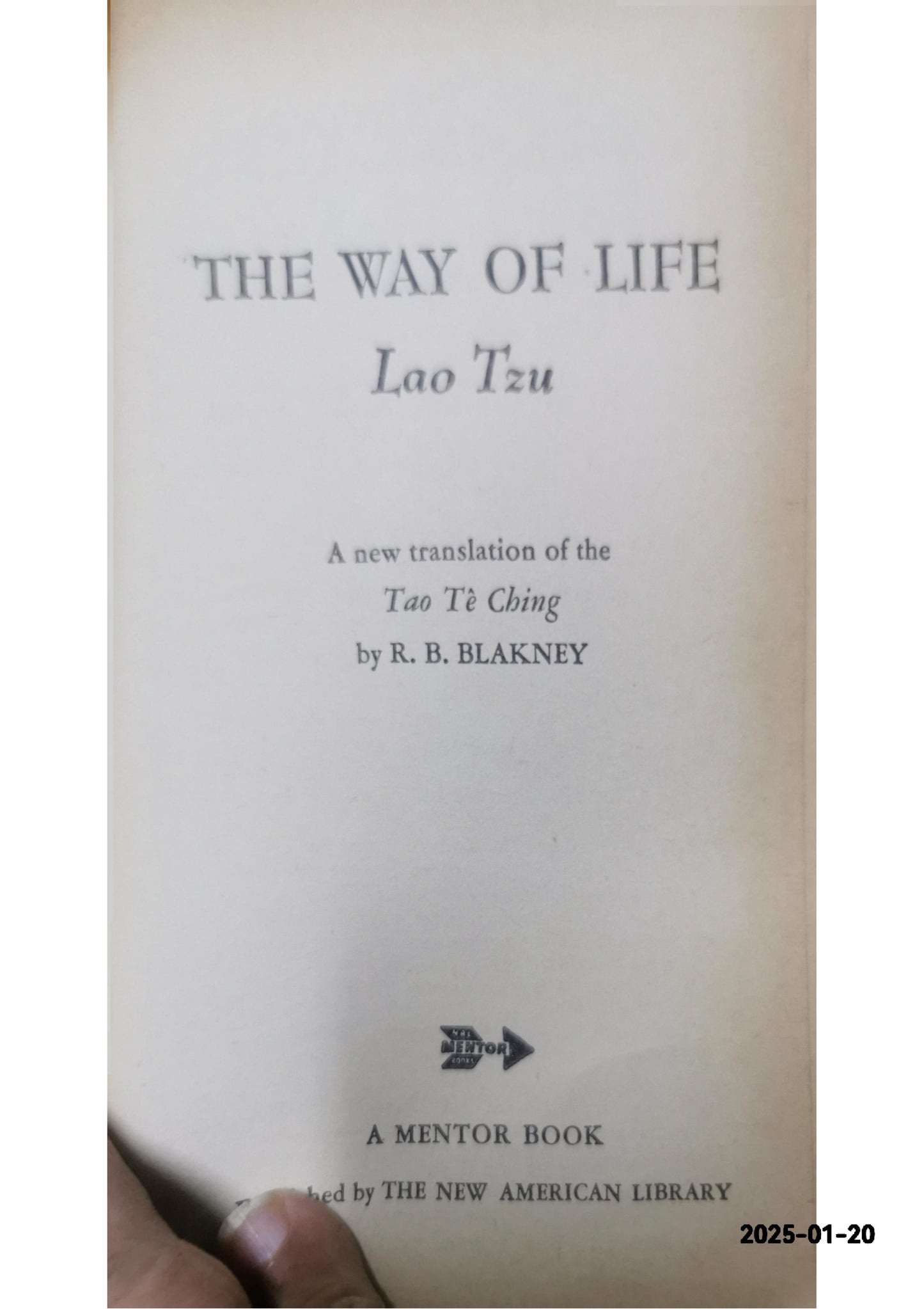 The Way of Life Lao Tzu: Tao Te Ching a New Translation Paperback – January 1, 1955 by tzu Lao (Author)