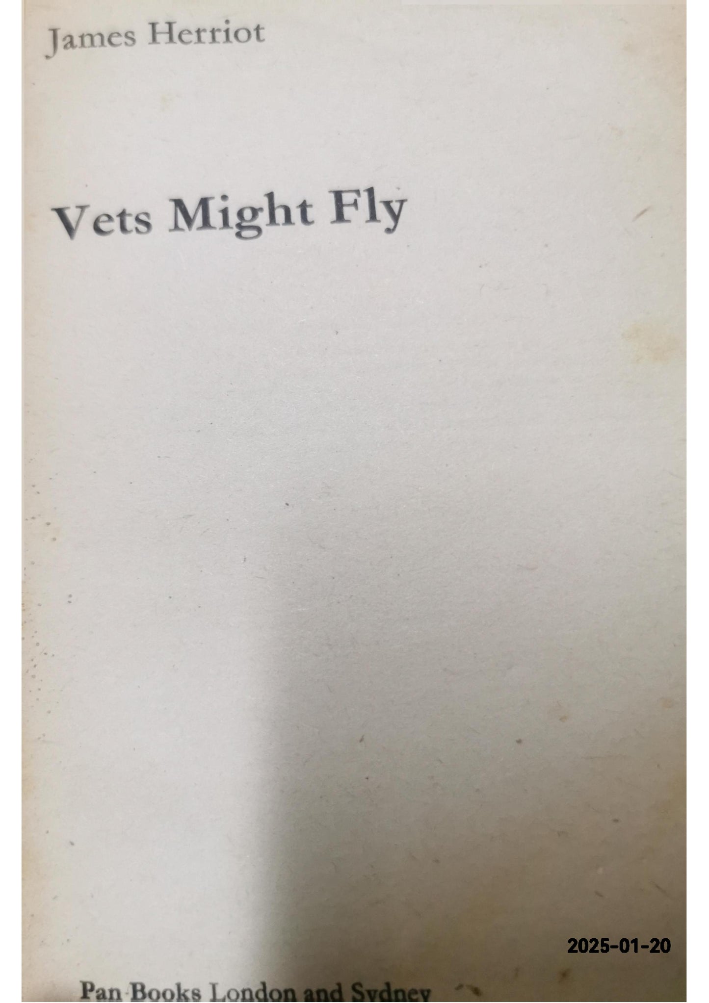 Vets Might Fly Book by James Herriot