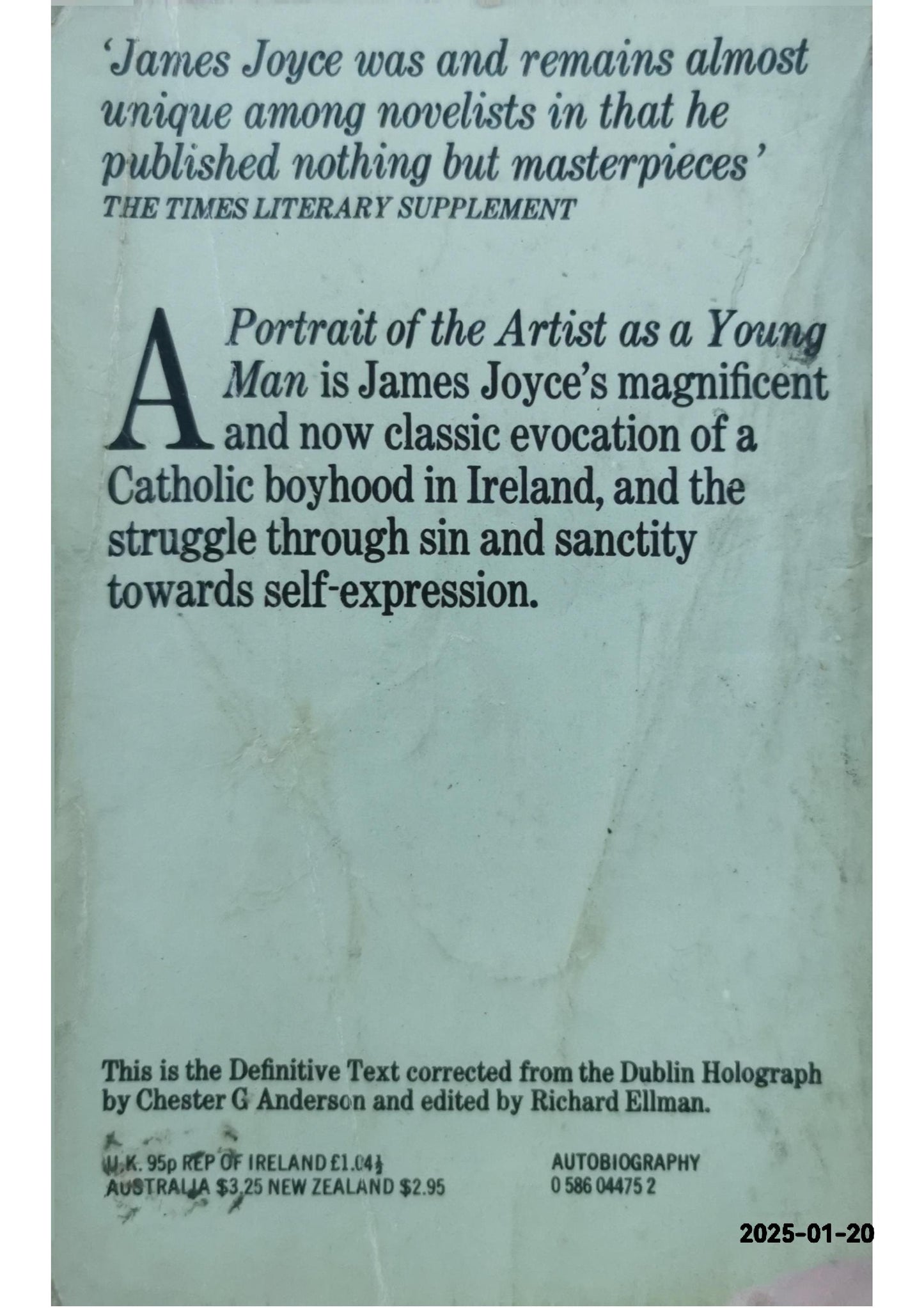 A Portrait of the Artist as a Young Man (Dover Thrift Editions: Classic Novels) Paperback – Unabridged, May 20, 1994 by James Joyce (Author)