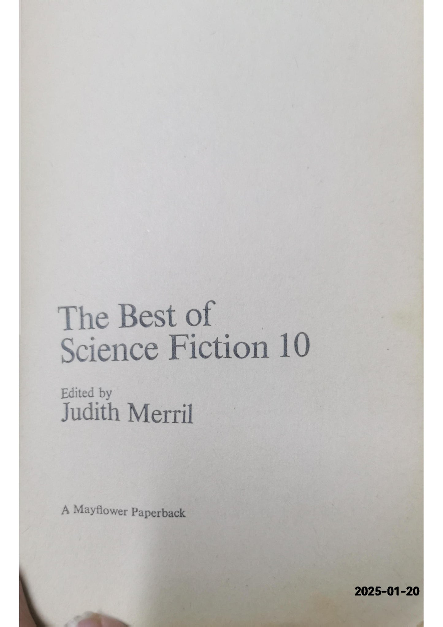 Best of Science Fiction: No. 10 Paperback – Import, January 1, 1970 by Judith Merril (Author)