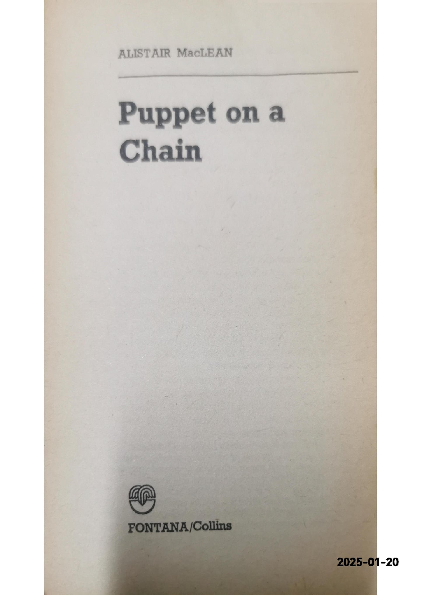 Puppet on a Chain Novel by Alistair MacLean