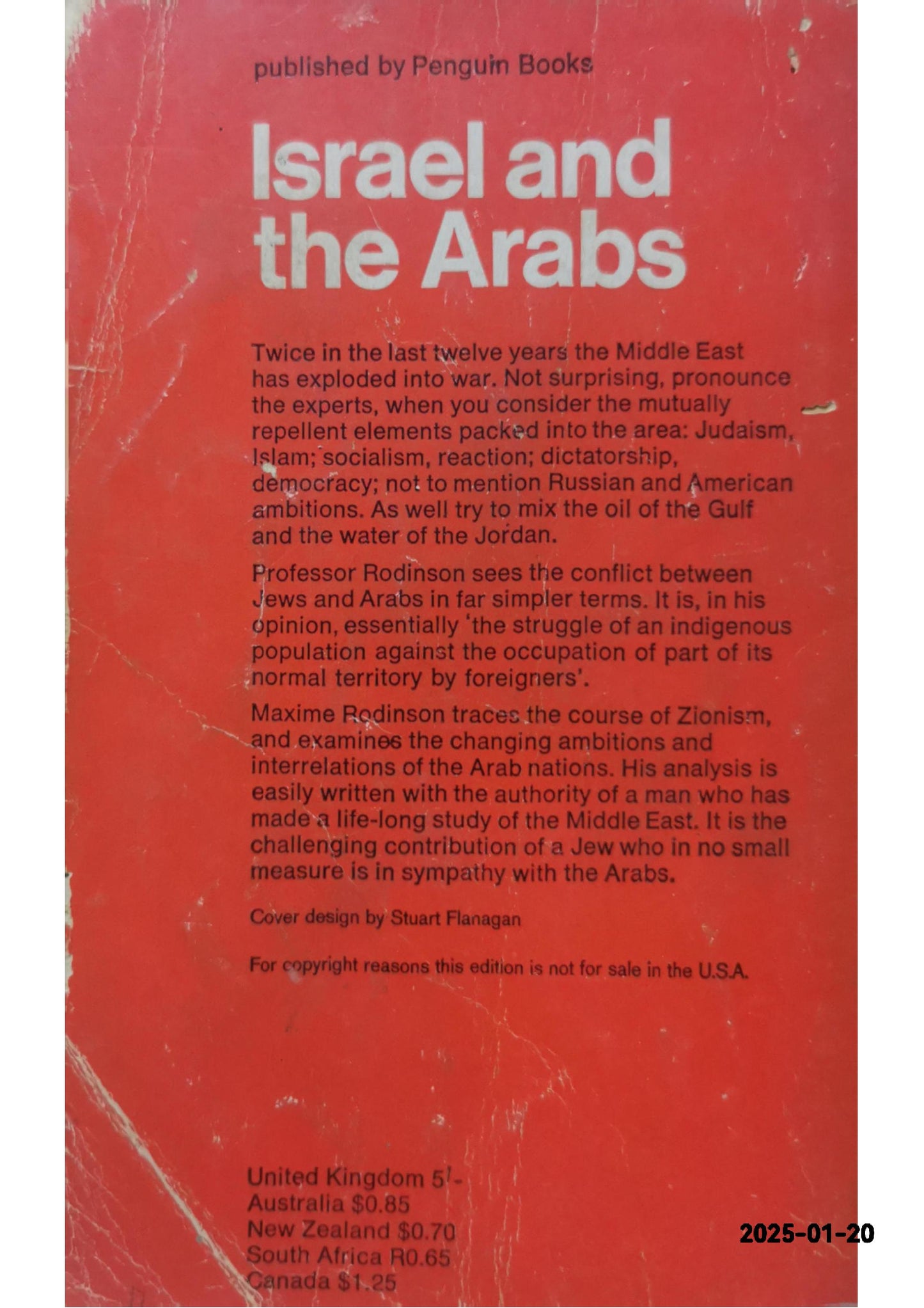 Israel and the Arabs (Pelican Books) Paperback – January 1, 1982 by Maxime Rodinson (Author)