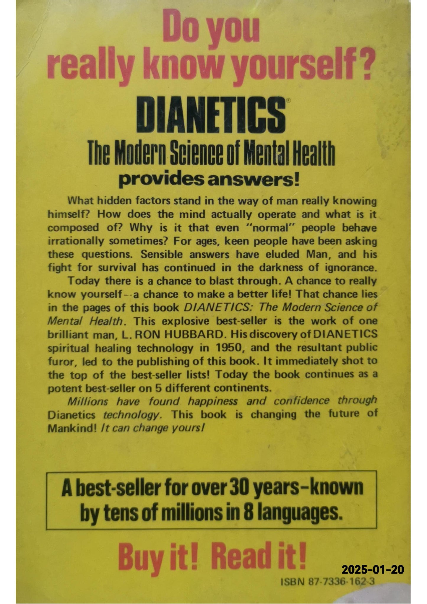 Dianetics: The Modern Science Of Mental Health Paperback – November 1, 2007 by L. Ron Hubbard (Author)