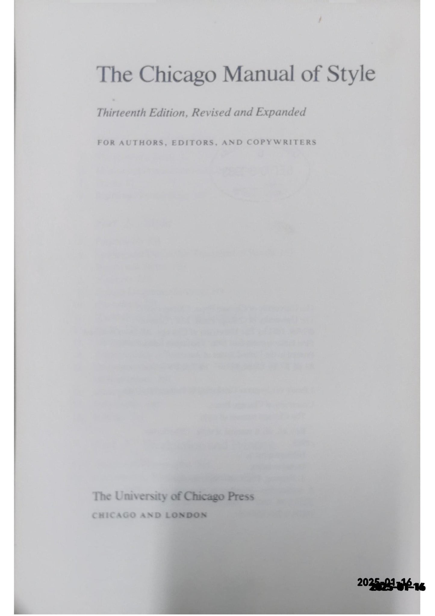 The Chicago Manual of Style Hardcover Chicago Editorial Staff