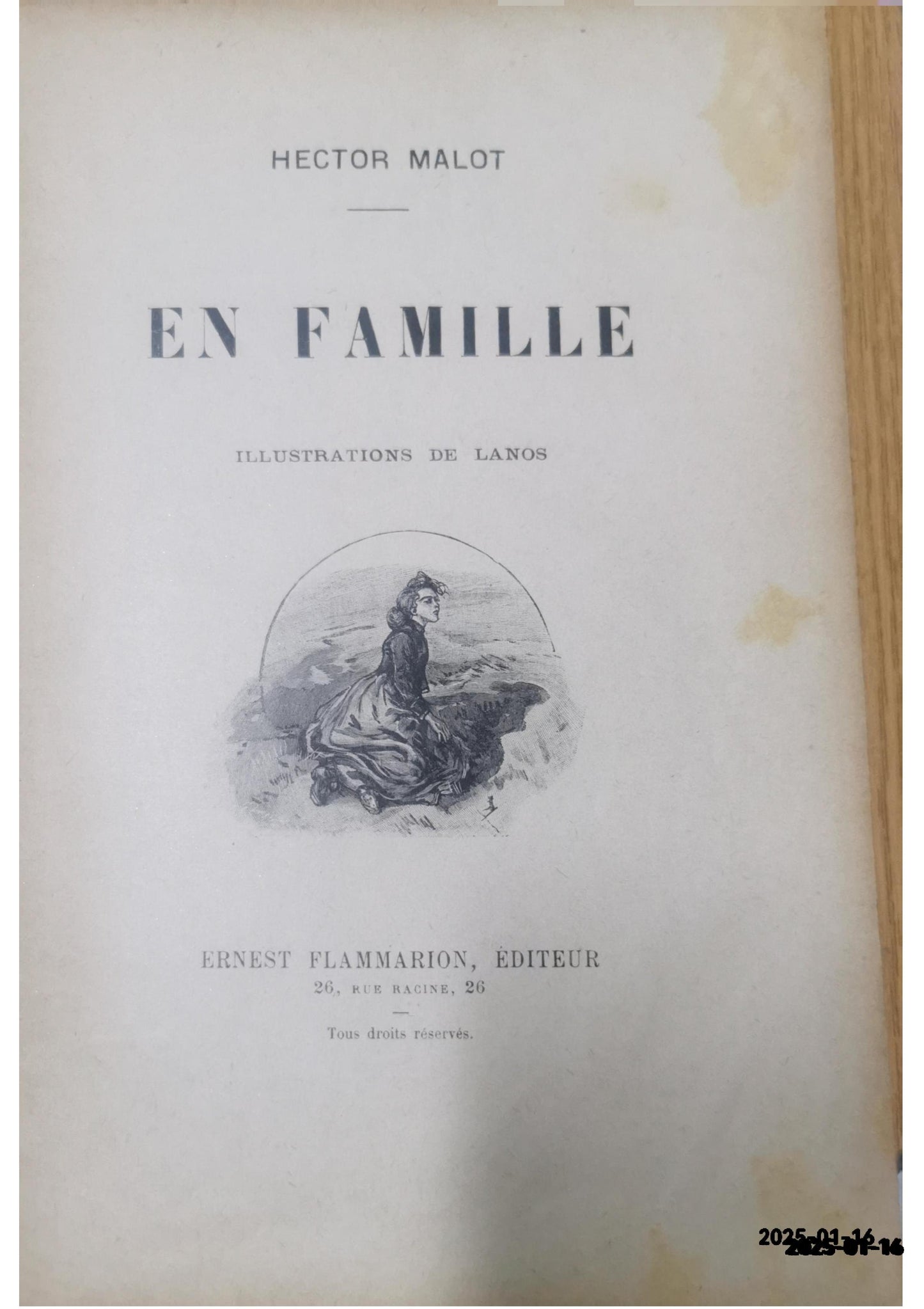 EN FAMILLE Hector Malot Published by Ernest Flammarion Condition: Bon Hardcover