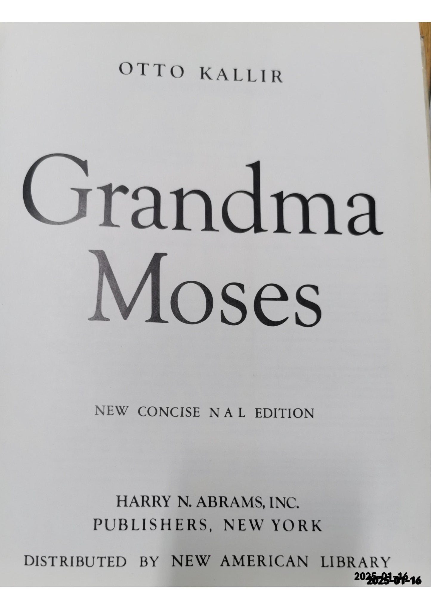 Grandma Moses by Otto Kallir (1985, Hardcover)