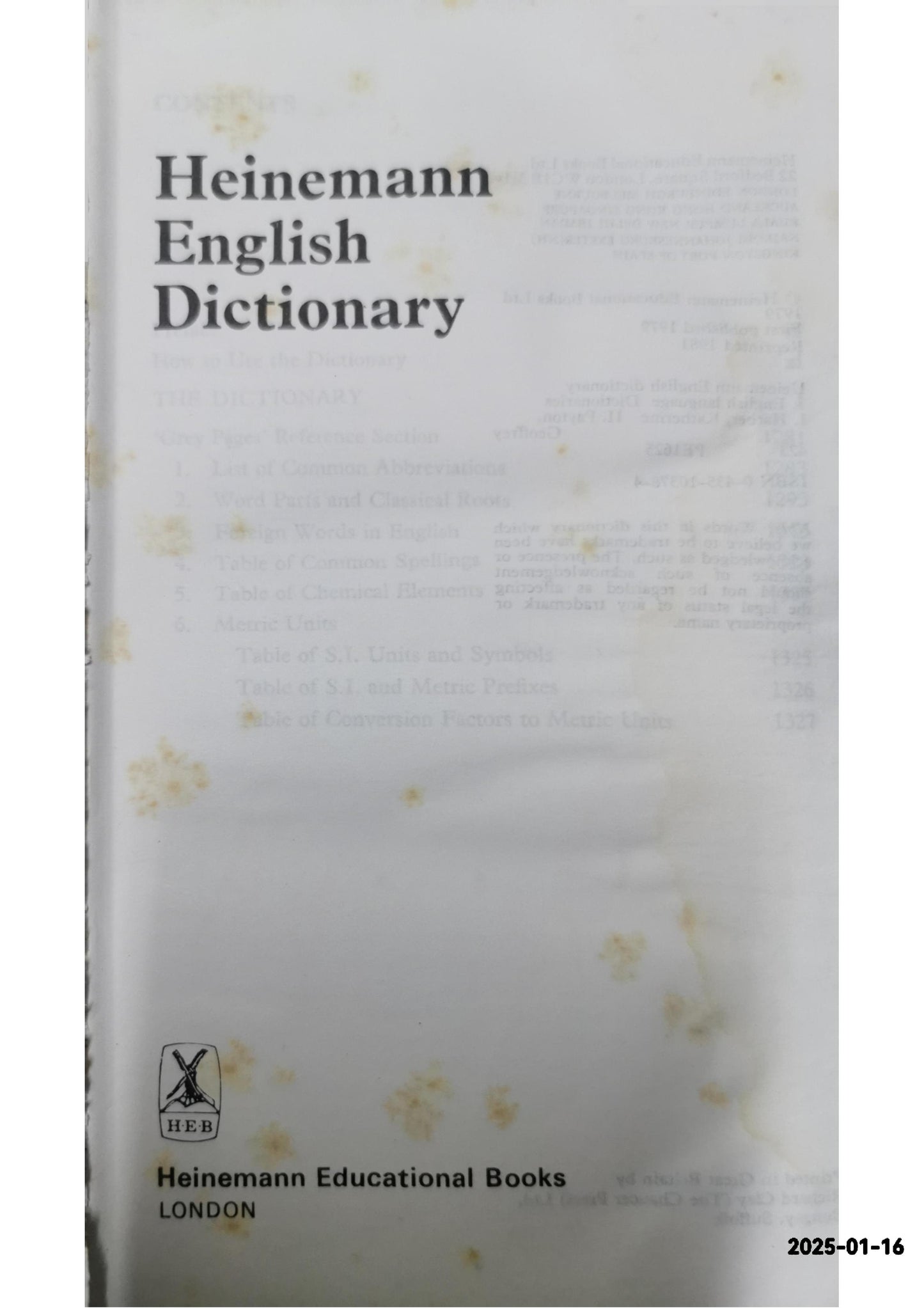 Heinemann English dictionary