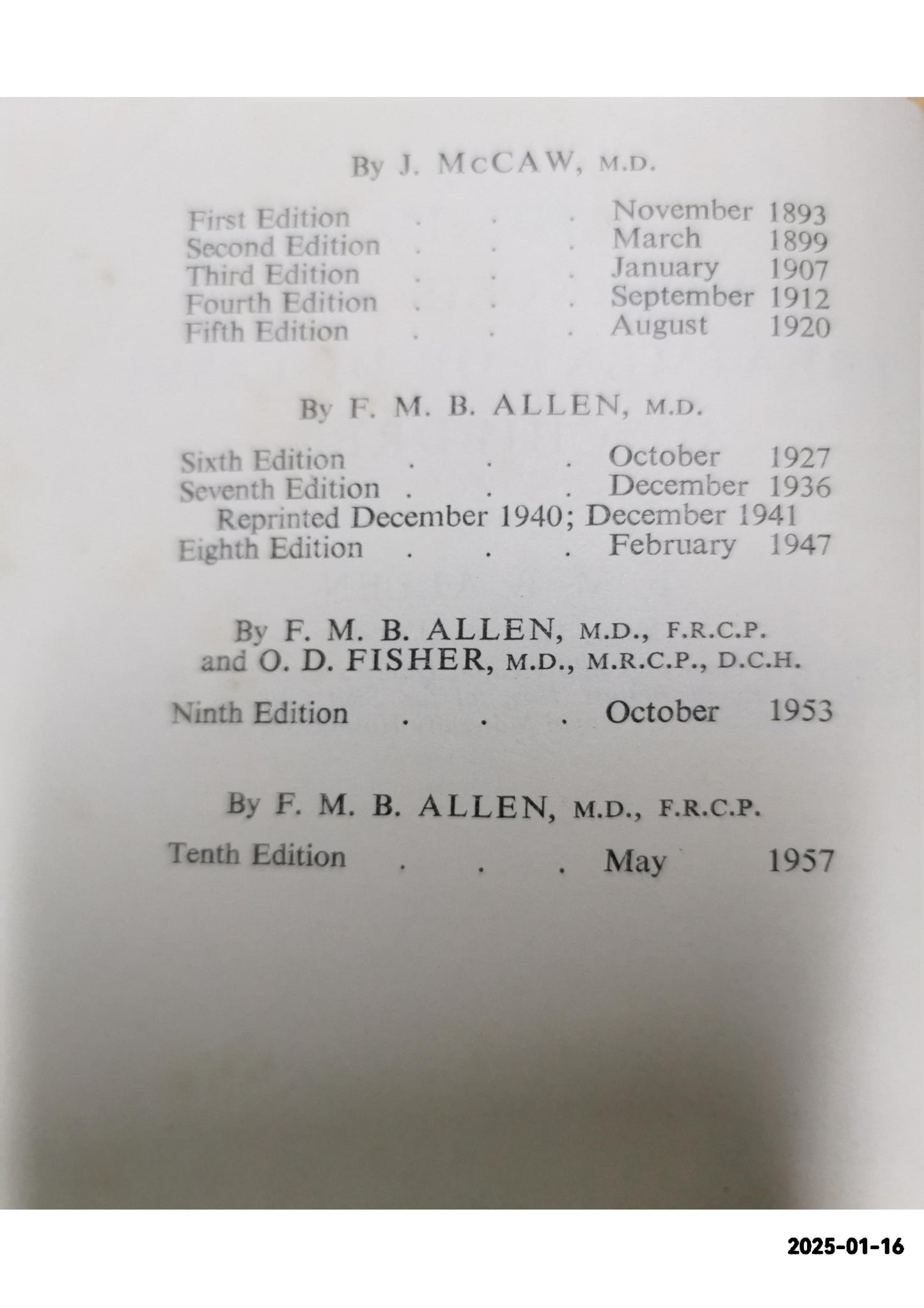 Aids to Diagnosis and Treatment of Diseases of Children F. M. B. Allen & O. D. Fisher Published by Bailliere, Tindall and Cox, 1953 Condition: Good Hardcover