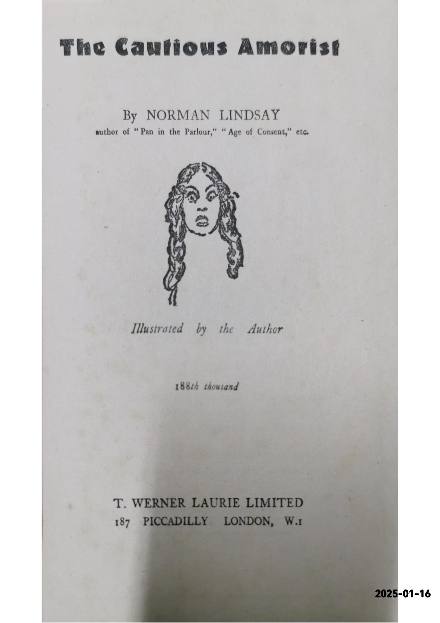 The Cautious Amorist Hardcover – January 1, 1947 by Norman Lindsay (Author)