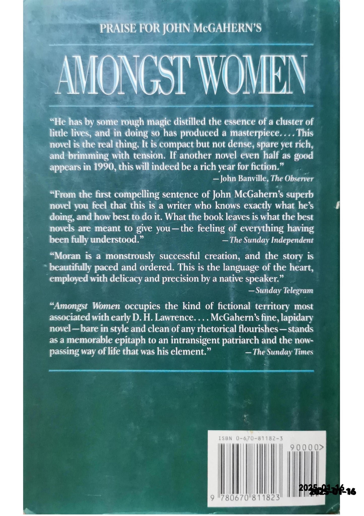 Amongst Women Hardcover – September 1, 1990 by John McGahern (Author)