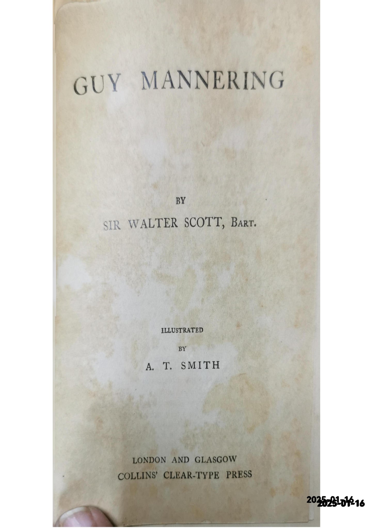 Guy Mannering (Collins Pocket Classics) Hardcover – by Sir Walter Scott (Author)