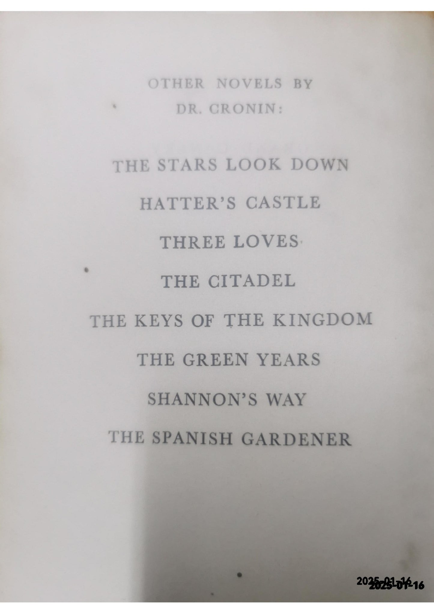 Grand Canary Hardcover by A.J. Cronin (Author)