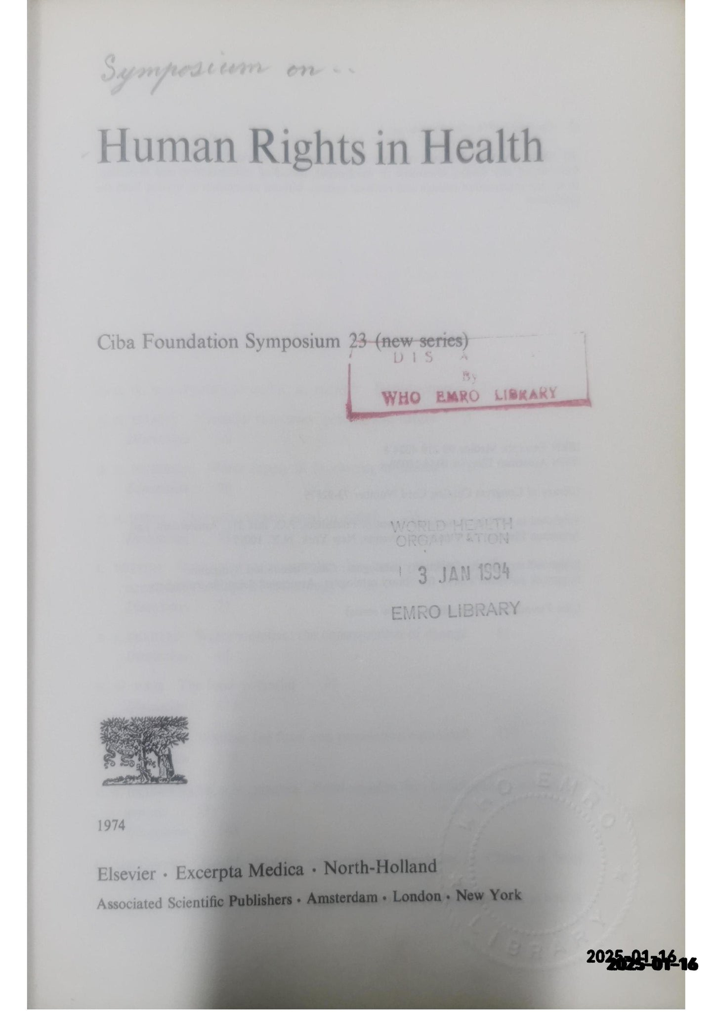 Human Rights in Health (Ciba Foundation Symposium) Hardcover – January 1, 1974 by I. et al. WOLSTENHOLME, G.E.W., BRADLEY, D.J., BURTON (Author)