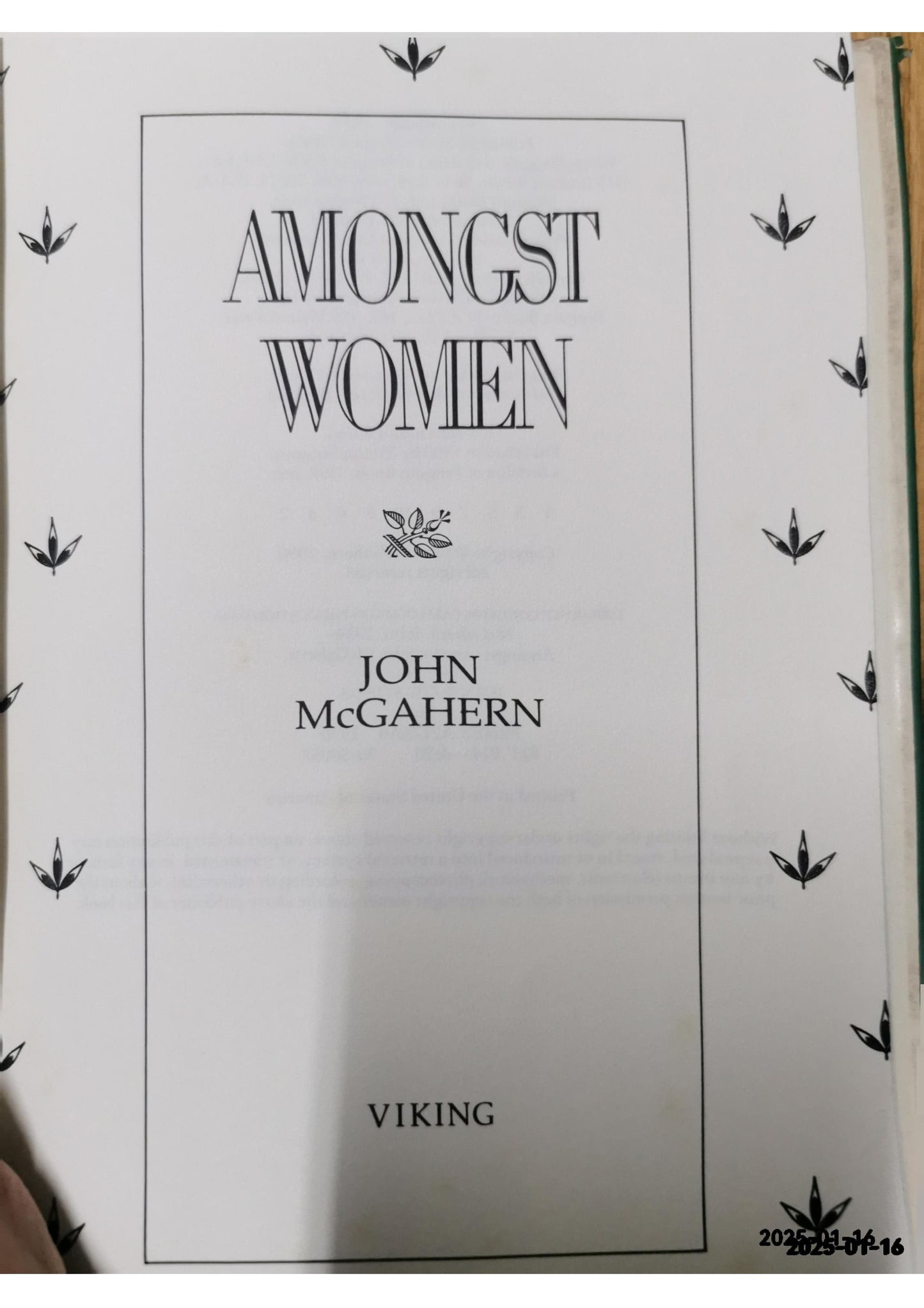 Amongst Women Hardcover – September 1, 1990 by John McGahern (Author)