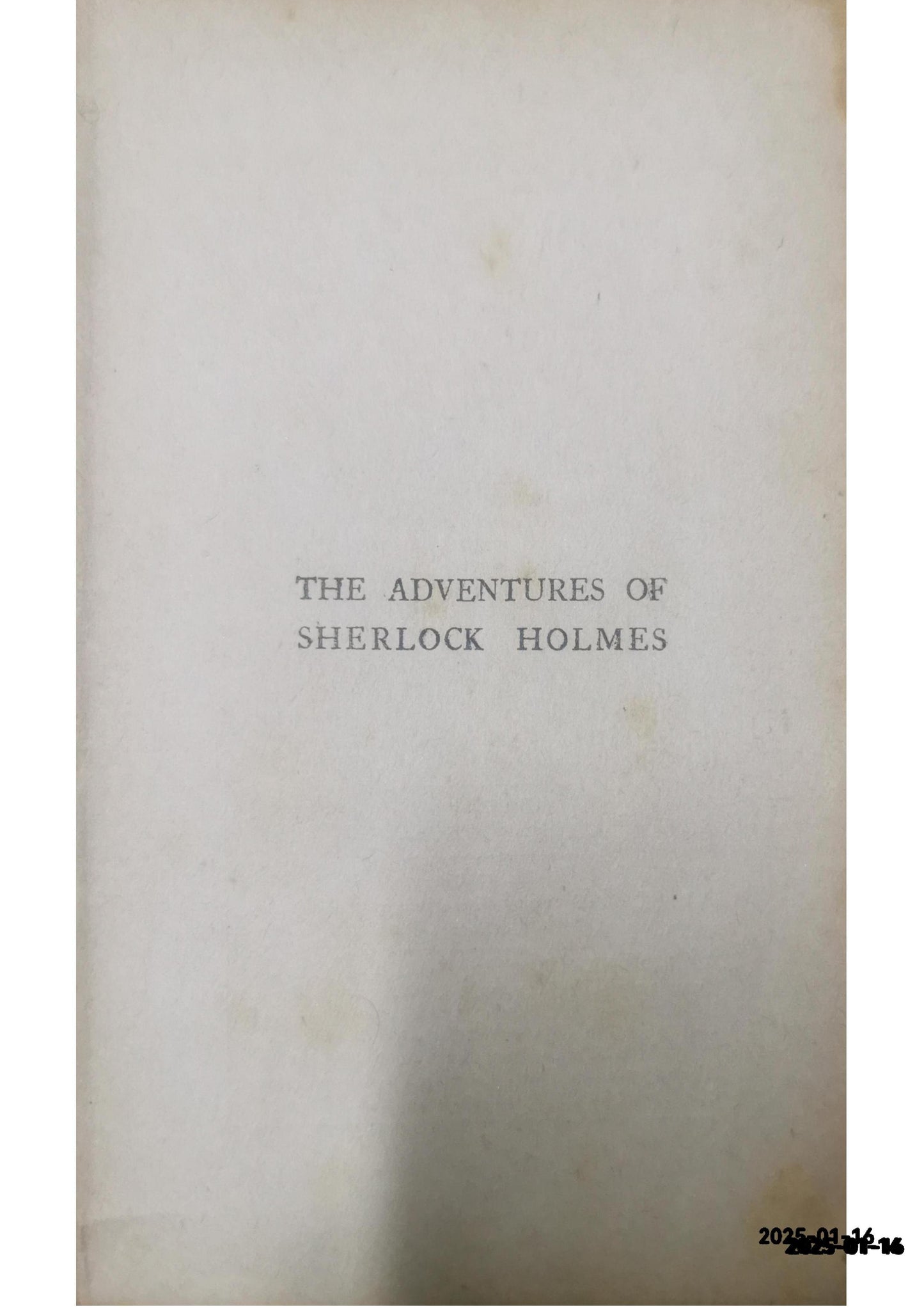 THE ADVENTURES OF SHERLOCK HOLMES BY ARTHUR CONAN DOYLE 1919 NEW EDITION