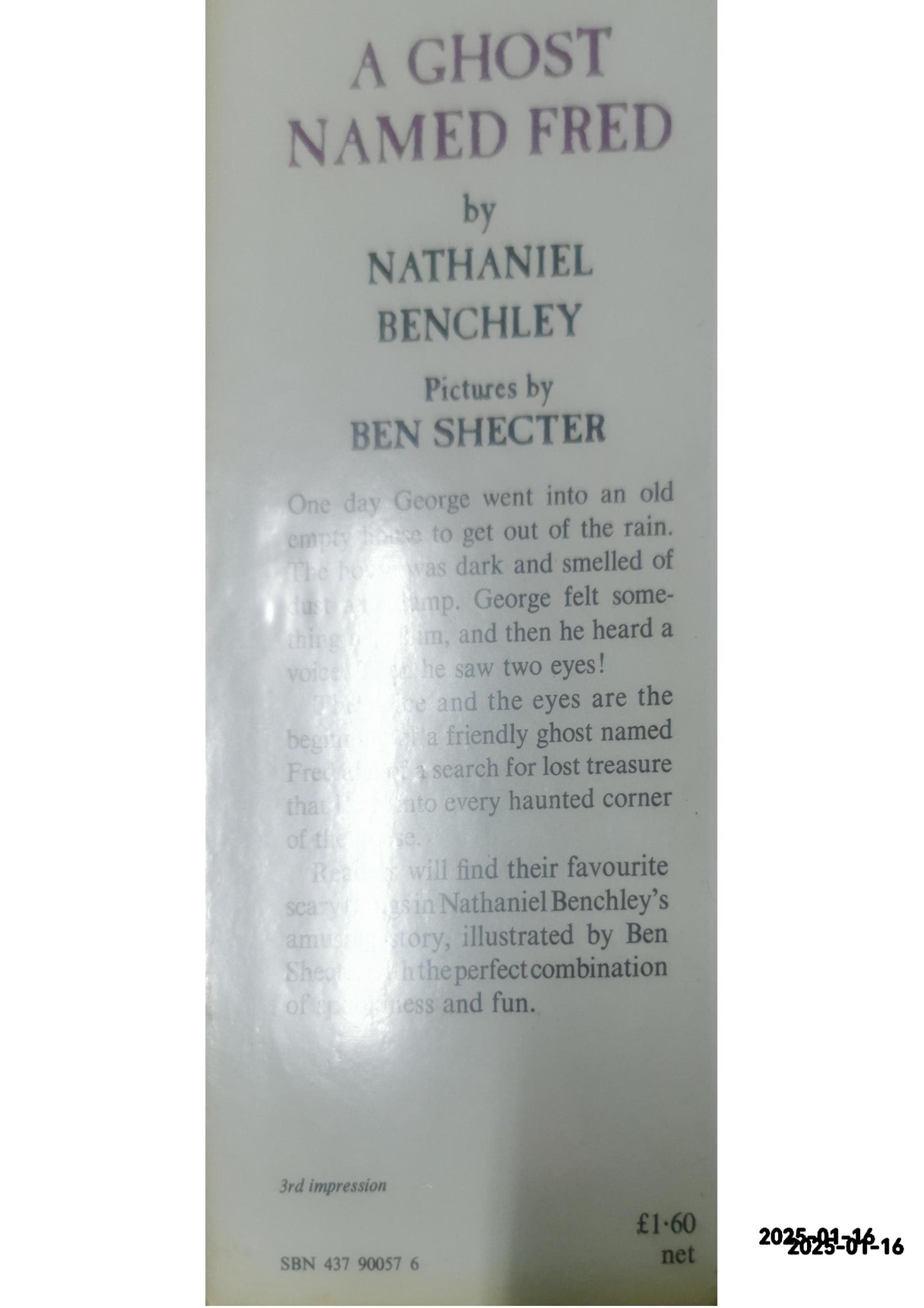 A Ghost Named Fred Hardcover – January 1, 1997 by Nathaniel Benchley (Author)