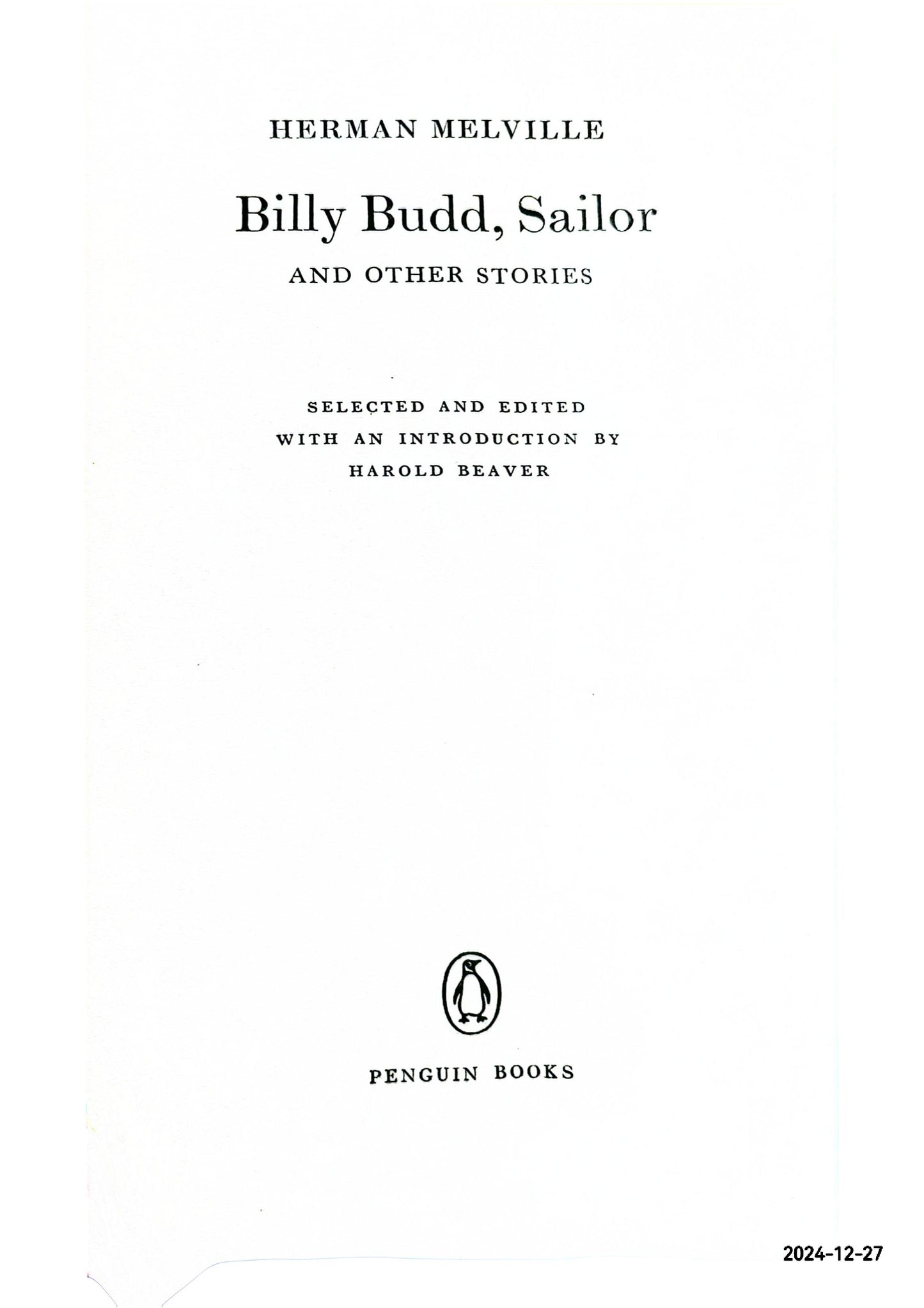 Billy Budd and Other Stories (Penguin Classics) Paperback – April 1, 1986 by Herman Melville (Author), Frederick Busch (Introduction)